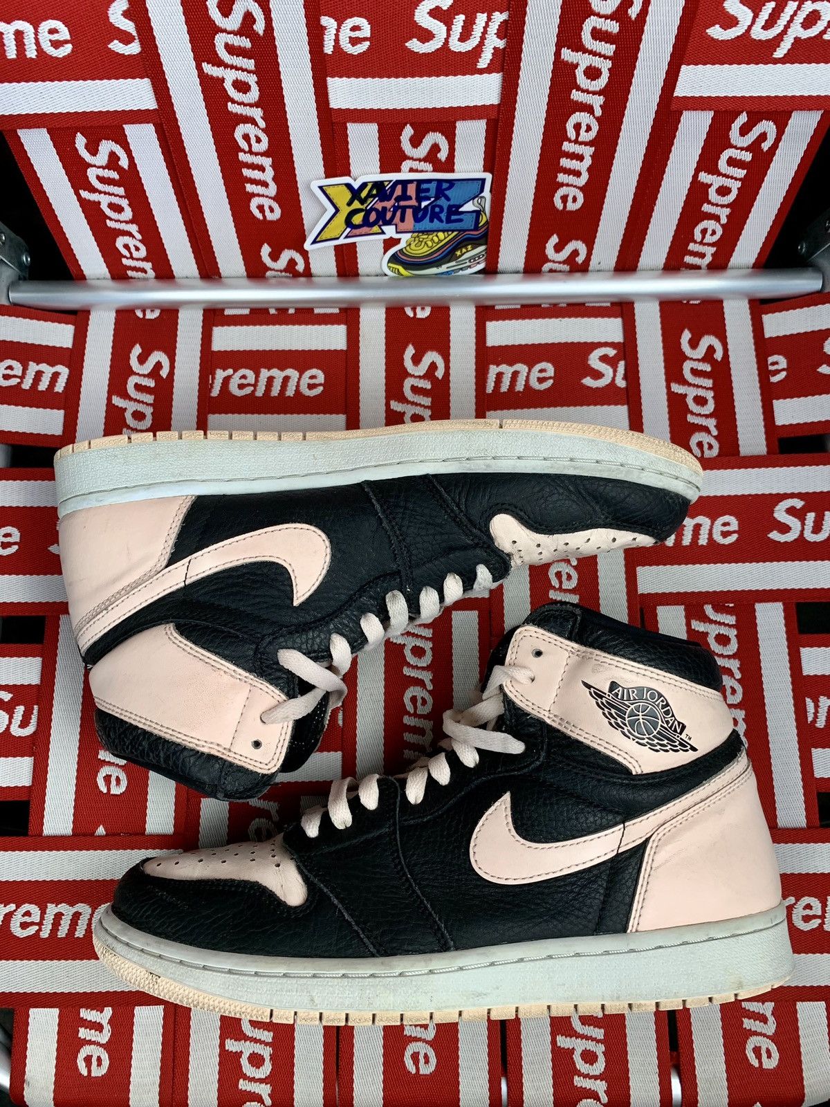 image of Jordan Nike Jordan 1 Retro High Black Crimson Tint Size 9 Shoes, Men's