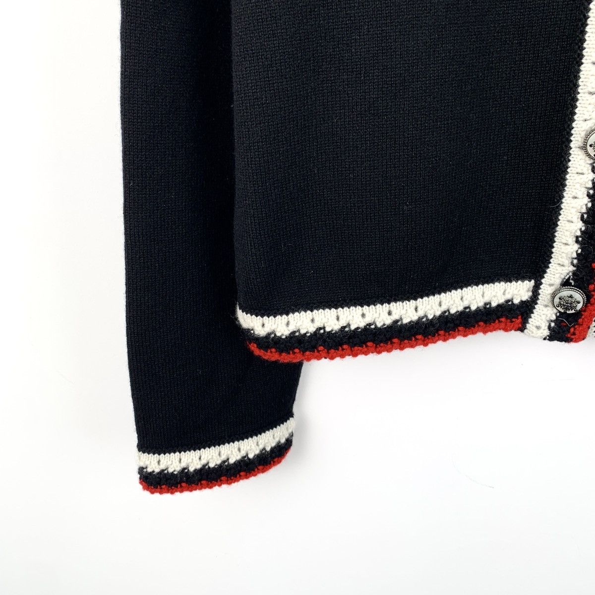 Chanel Chanel Black Snowflake Embellished Cashmere Knit Cardigan Size XS / US 0-2 / IT 36-38 - 4 Thumbnail