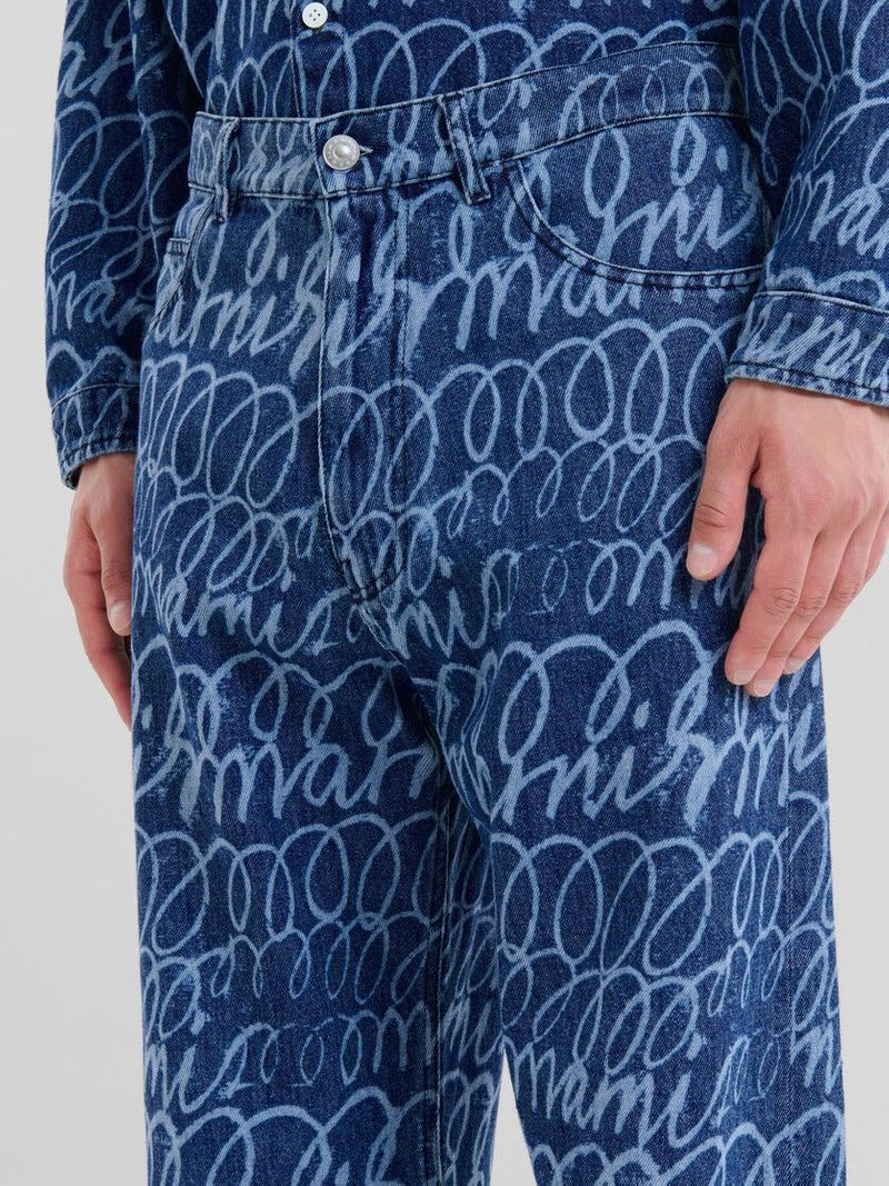 Marni o1w1db11125 Denim Jeans With Bleached in Blue Size US 32 / EU 48 - 5 Thumbnail