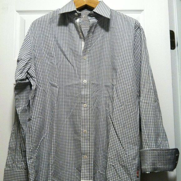 English Laundry ENGLISH LAUNDRY MENS GRAY 100%COTTON CASUAL SHIRT 16.5/34-35 Size US L / EU 52-54 / 3 - 4 Thumbnail