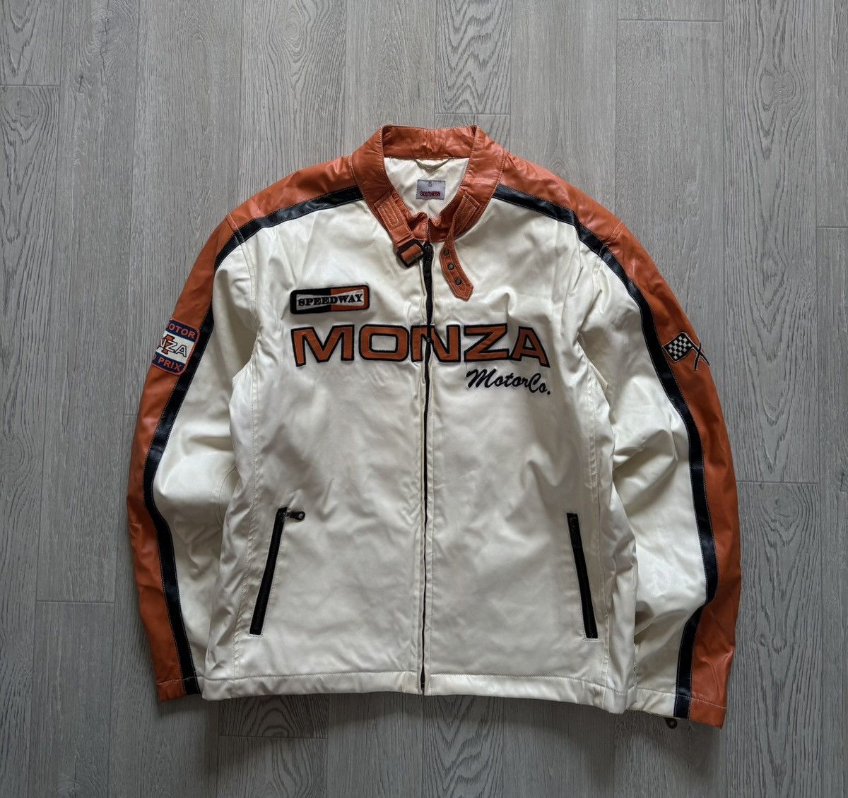 Vintage Vintage Monza Motorcycle Racing Leather Jacket Size US M / EU 48-50 / 2 - 1 Thumbnail