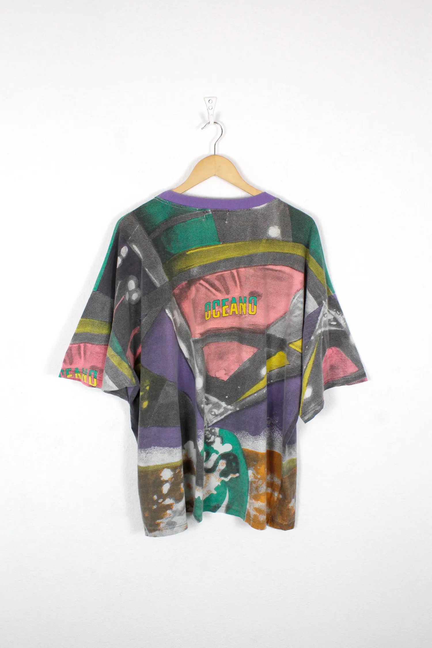 Vintage Vintage RARE Oceano All Over Printed Tee T-shirt 90s Hype Size US L / EU 52-54 / 3 - 5 Thumbnail