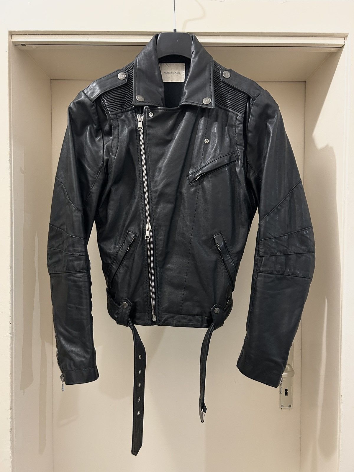 Balmain Balmain 2010s black leather perfecto biker jacket Size US M / EU 48-50 / 2 - 2 Thumbnail