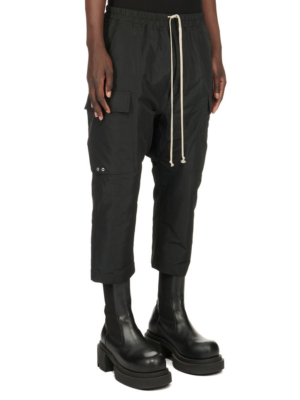 Rick Owens RICK OWENS DRAWSTRING CROPPED PANTS LIDO Size US 36 / EU 52 - 9 Thumbnail