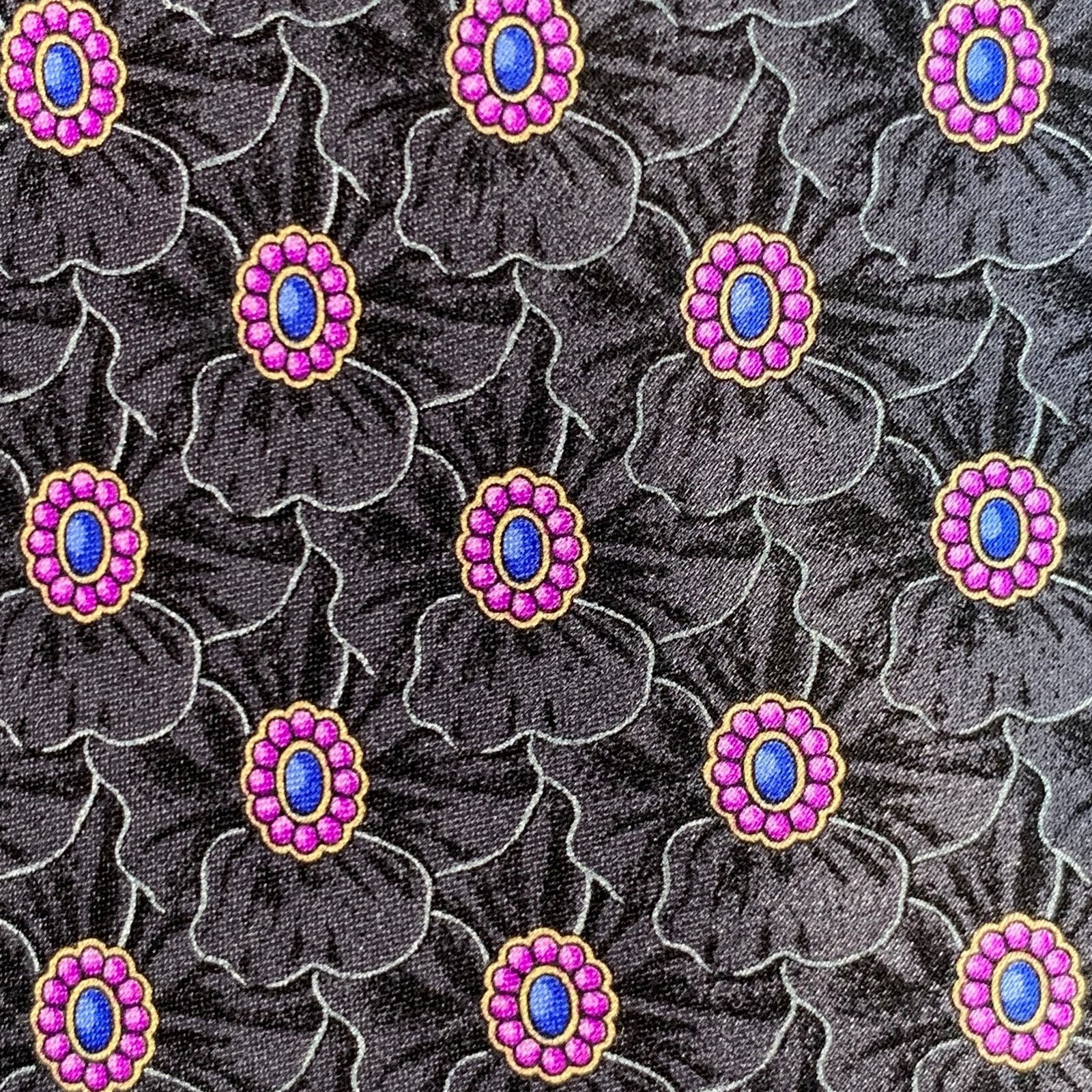 Other FABERGE Grey Purple Abstract Floral Silk Tie Size ONE SIZE - 2 Thumbnail