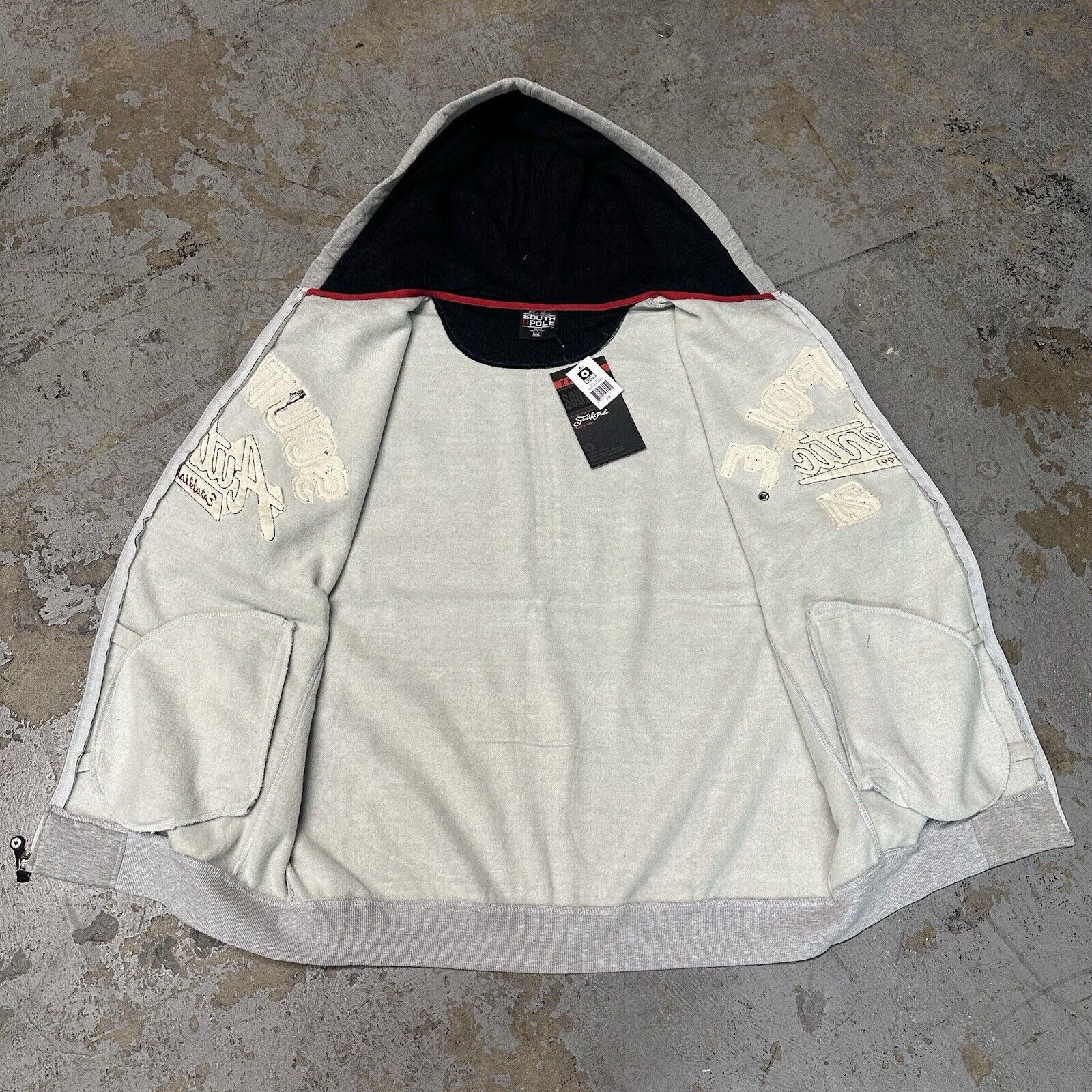 JNCO × Southpole NWT Vintage Y2K Southpole Gray Zip Up Hoodie Large Pinkman Size US L / EU 52-54 / 3 - 3 Thumbnail