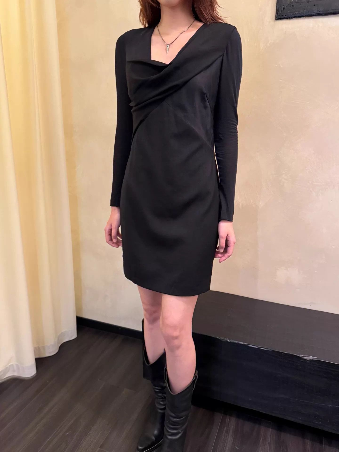 Helmut Lang Helmut Lang Deconstructed Wool Tie LS Dress Size 4 Vintage Size S / US 4 / IT 40 - 6 Thumbnail