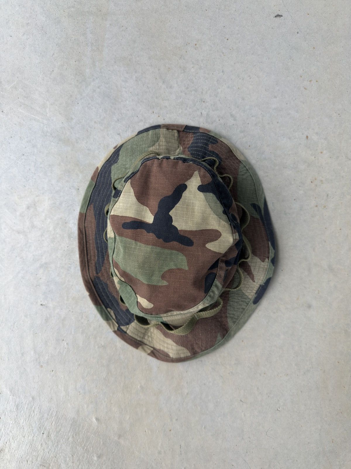 Other Vintage 90s Woodland Camo Military Bucket Hat Size ONE SIZE - 2 Thumbnail