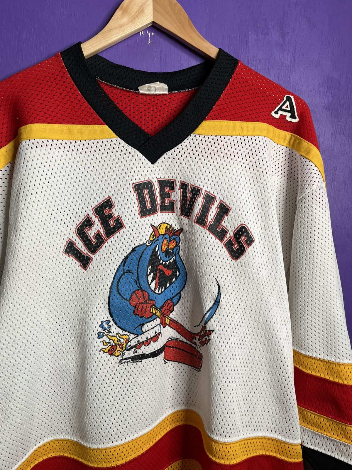 Vintage Vintage 1995 Hercules ice devils hockey jersey Size US XL / EU 56 / 4 - 3 Thumbnail