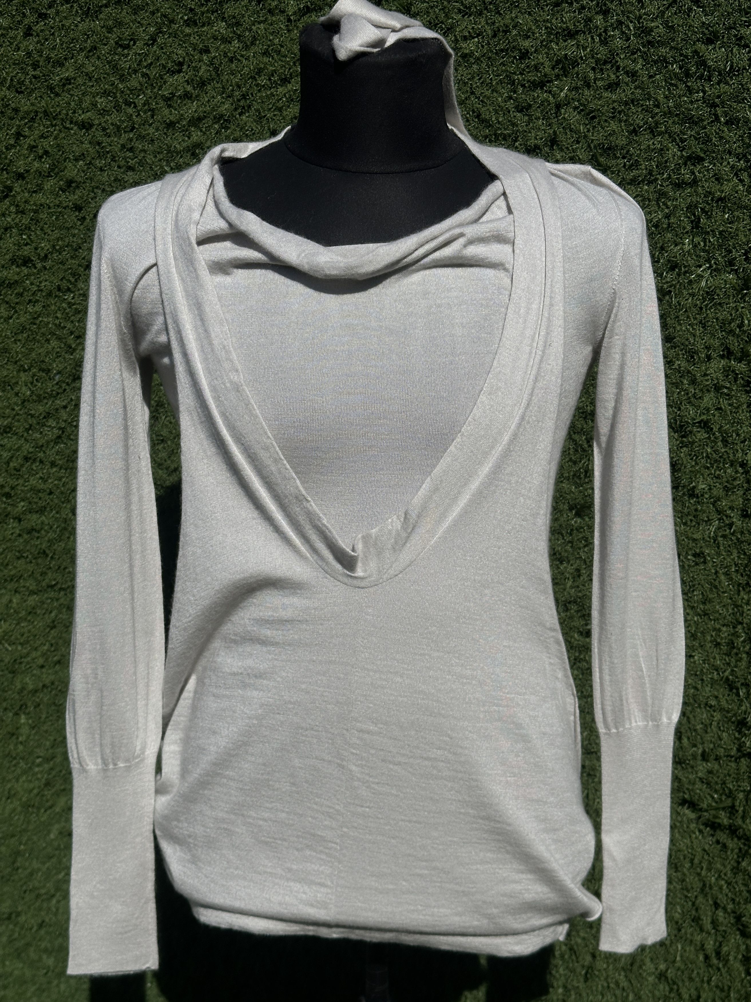 Brunello Cucinelli Brunello Cucinelli Cashmere Silk Layered Wrap Sweater S M Size M / US 6-8 / IT 42-44 - 5 Thumbnail