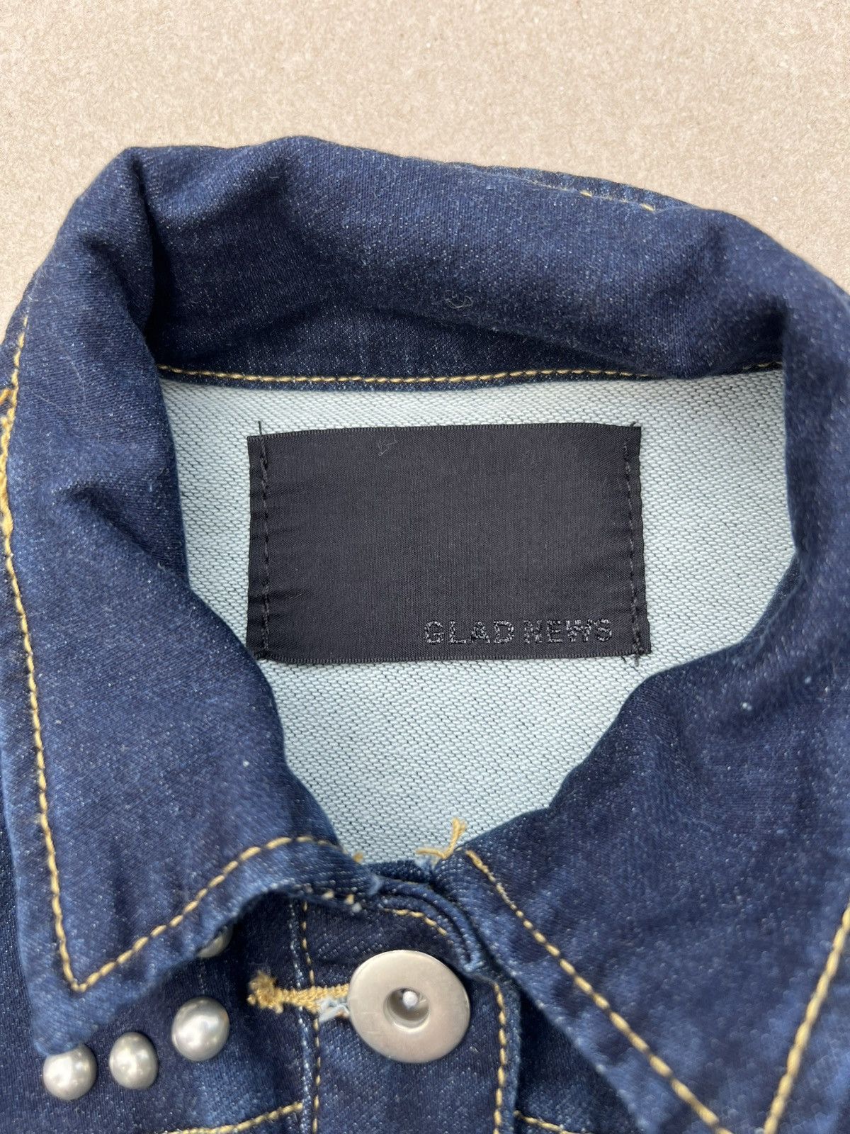 Japanese Brand GLAD NEWS Studded Jean Jacket Size XS / US 0-2 / IT 36-38 - 7 Thumbnail