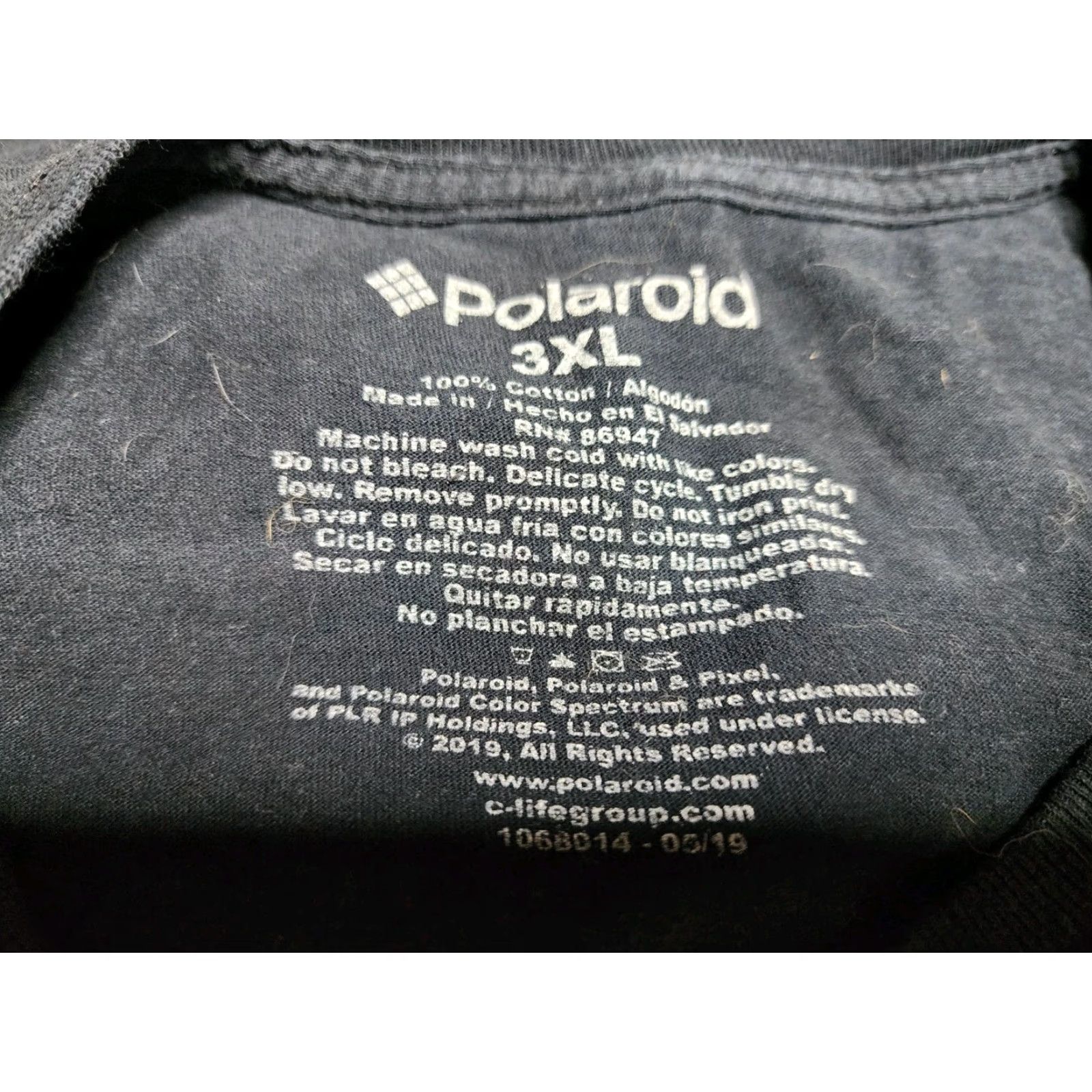 Polaroid VINTAGE Polaroid Men's T-Shirt Short Sleeve Crew Neck Graphic Print Size 3XL Black Cotton Fall Summer Mens Size US XXL / EU 58 / 5 - 4 Thumbnail