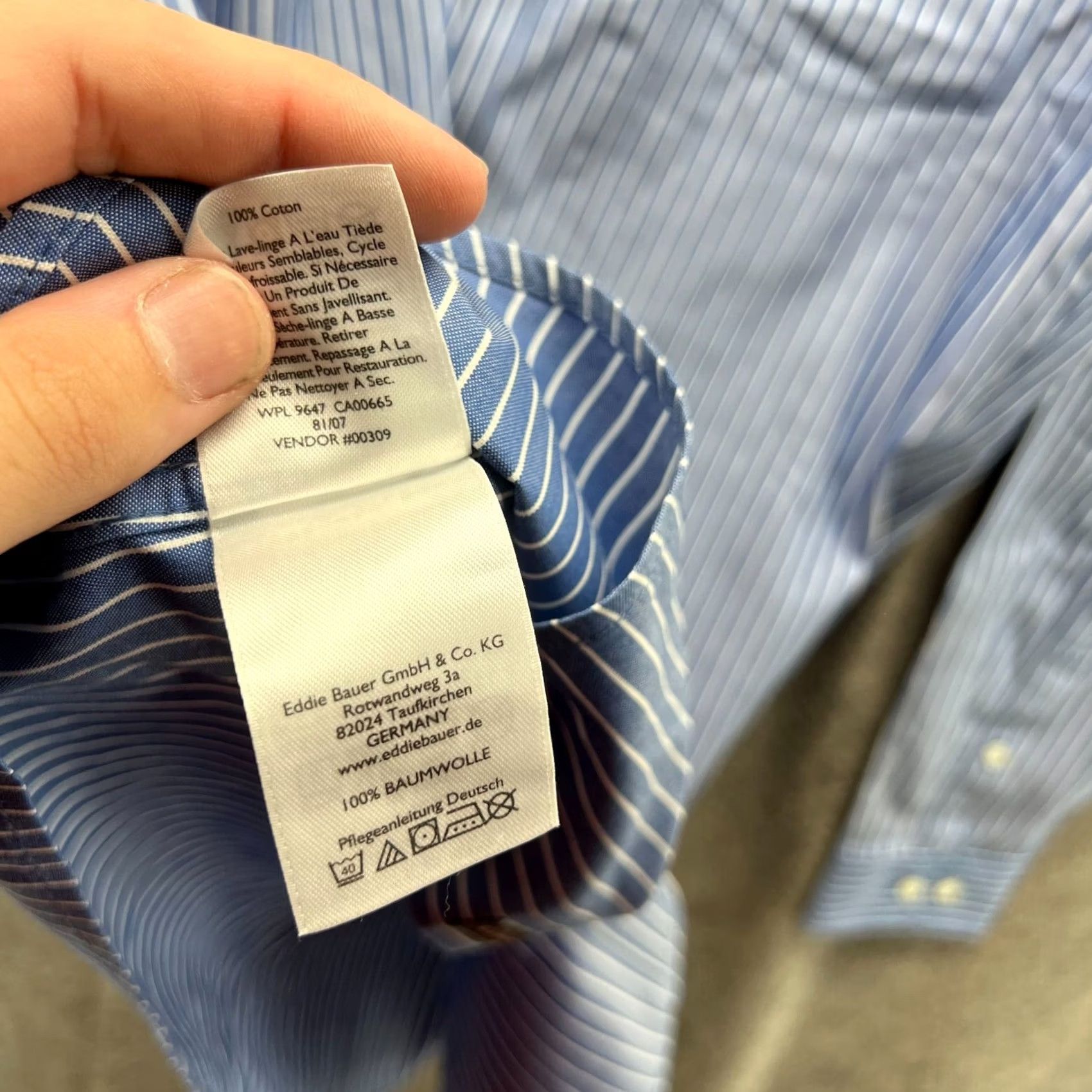 Eddie Bauer VINTAGE Eddie Bauer Shirt Men Medium Adult Blue Casual Button Up Striped Cotton Size US M / EU 48-50 / 2 - 4 Thumbnail