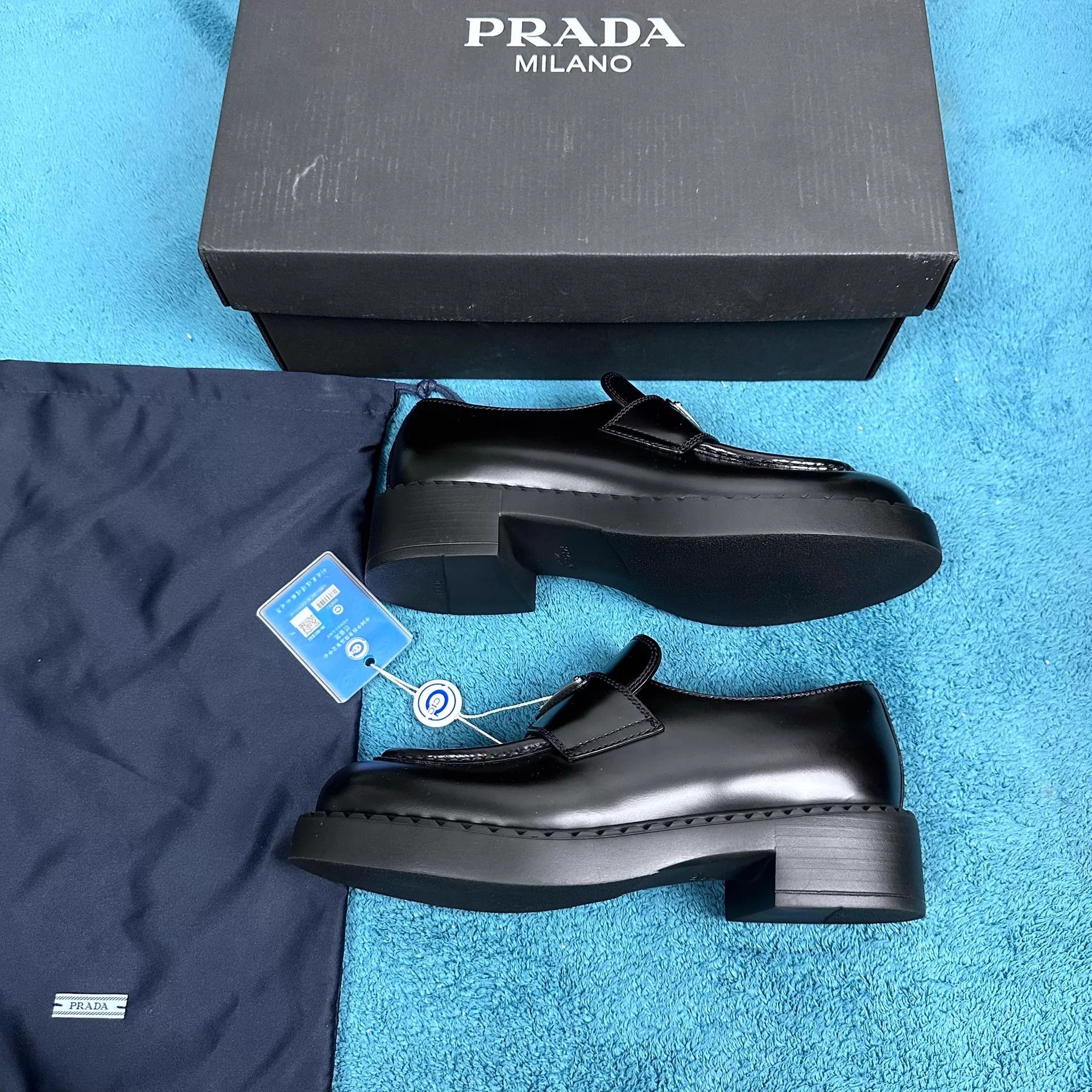 Prada Prada Leather Loafer Black 36 Size US 5.5 / IT 35.5 - 2 Thumbnail