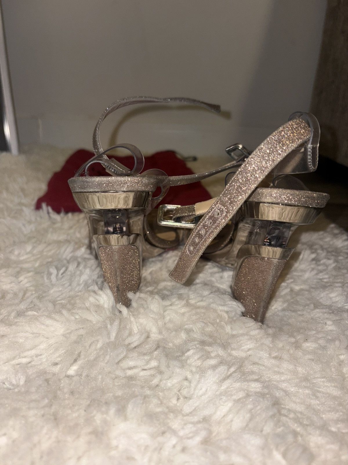 Christian Louboutin Christian Louboutin Gold/Glass heel Size US 8.5 / IT 38.5 - 6 Thumbnail