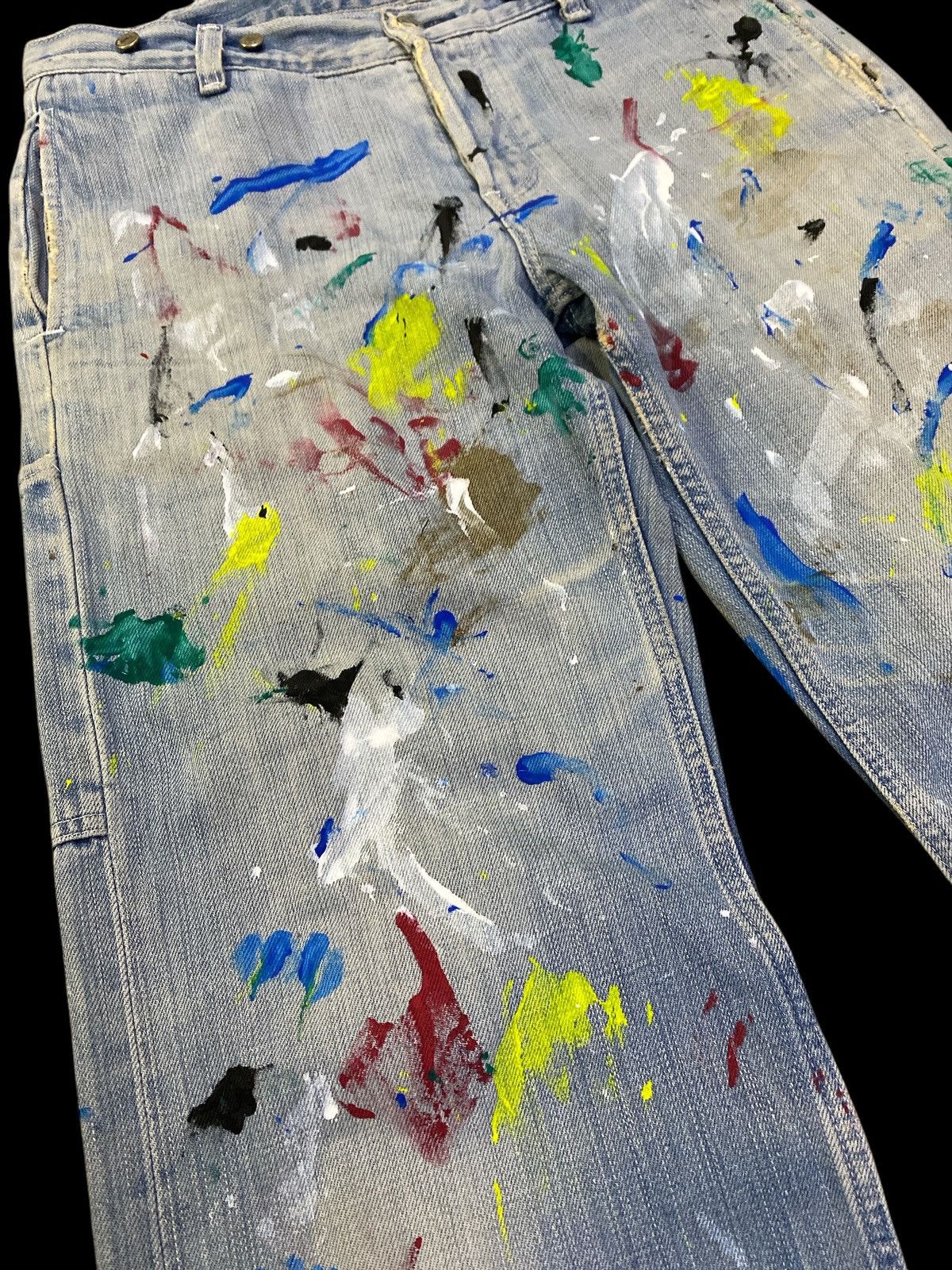 Edwin × Margaret Howell × Vintage Vtg Margaret Howell x Edwin Selvedge Jeans Paint Splatter Size US 32 / EU 48 - 4 Thumbnail