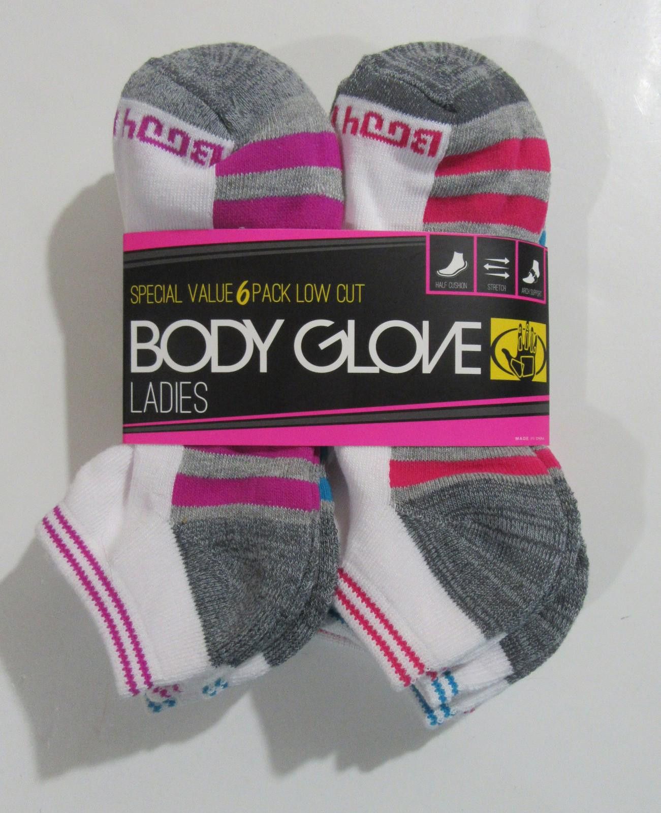 Body Glove Body Glove Womens Low Cut Socks Pack of 6 Size ONE SIZE - 1 Thumbnail