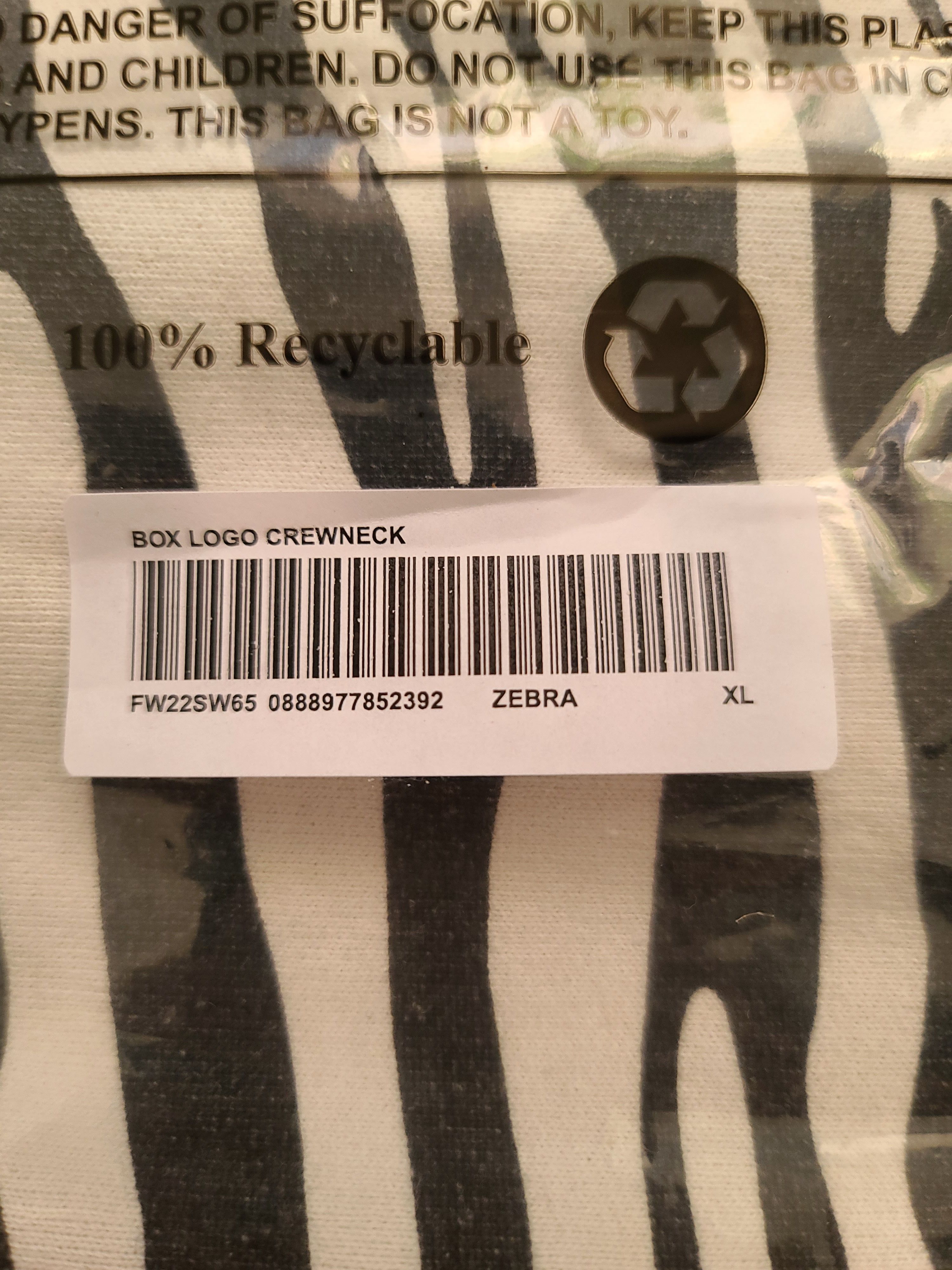 Supreme Supreme Box Logo Crewneck Zebra Size US XL / EU 56 / 4 - 2 Thumbnail