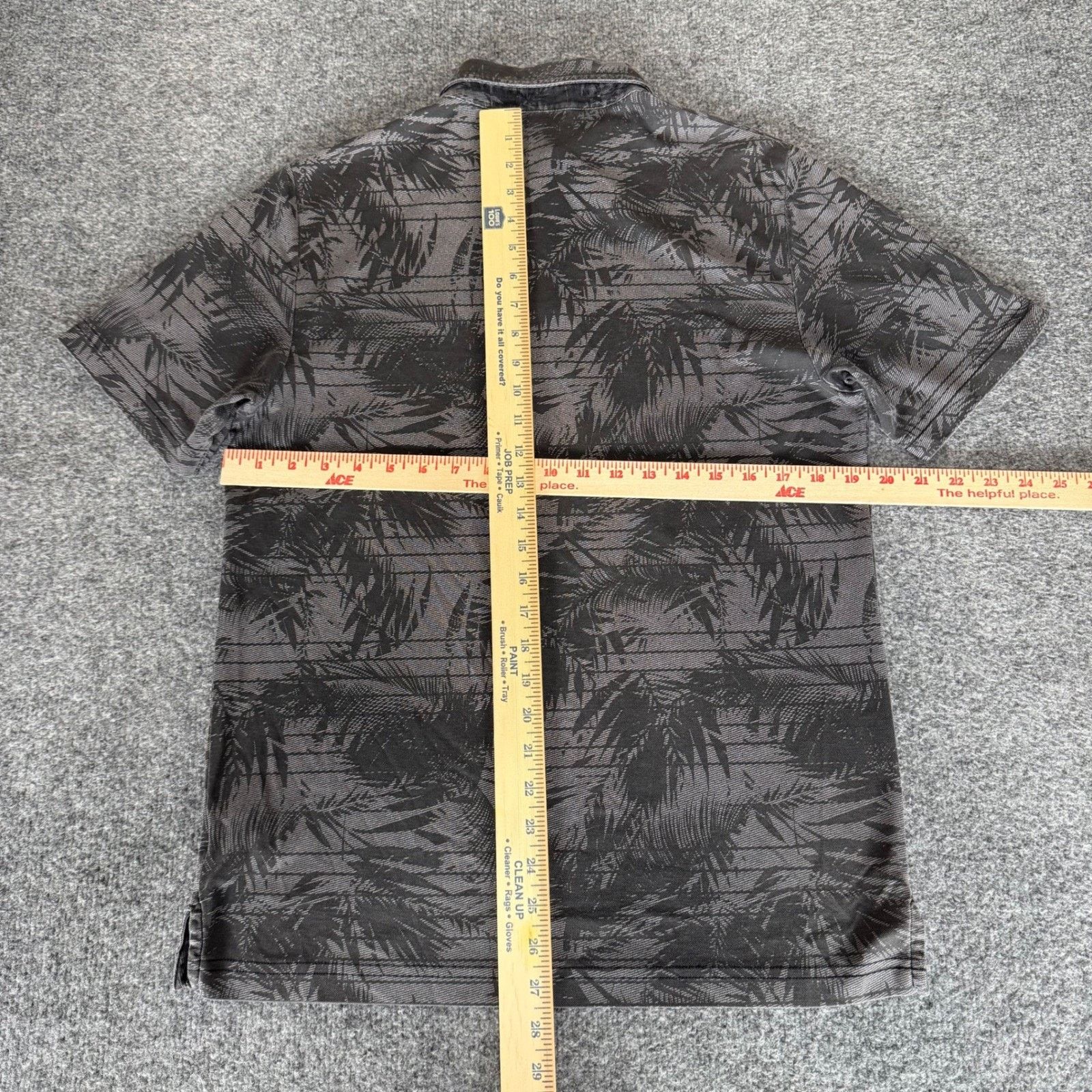 TravisMathew Travis Mathew Golf Polo Shirt Mens M Gray Palm Tree Striped Size US M / EU 48-50 / 2 - 6 Thumbnail