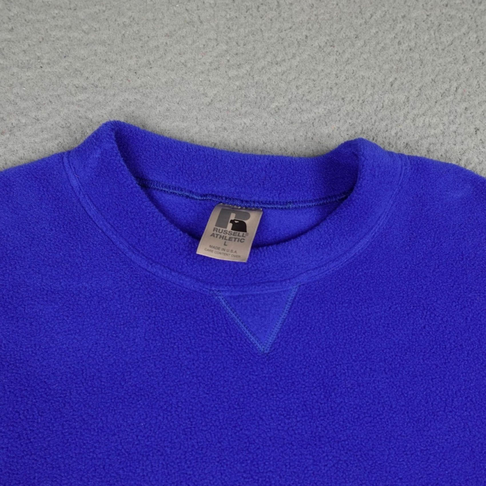 Russell Athletic VINTAGE Russell Athletic Sweatshirt Mens Large Blue Fleece Pullover USA 90s Size US L / EU 52-54 / 3 - 5 Thumbnail