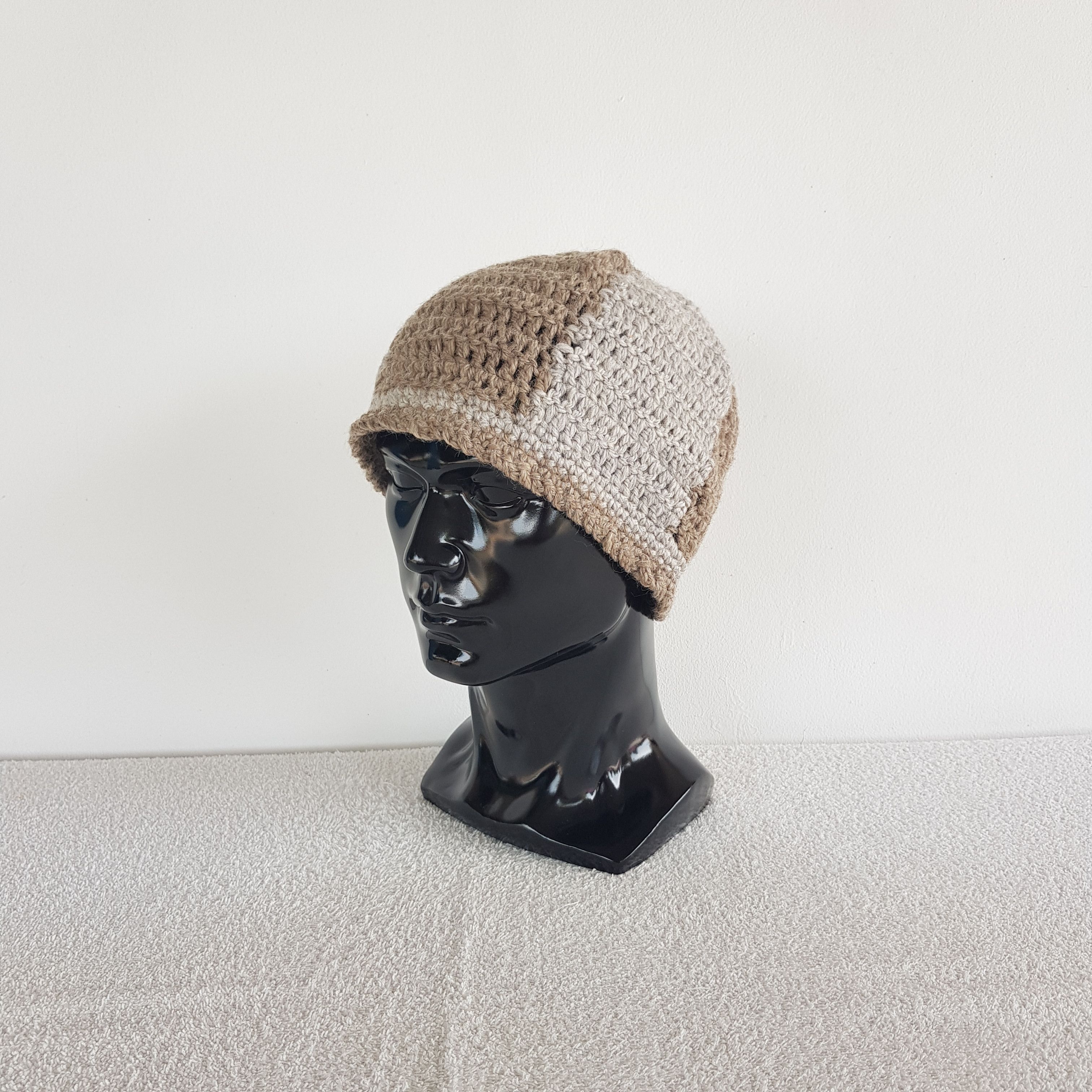 Homespun Knitwear Vintage Unknown Japanese Knit Beanie Slouchy Crochet Hats. Size ONE SIZE - 1 Thumbnail
