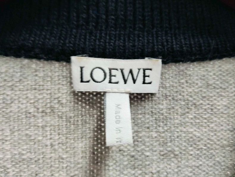 Loewe LOEWE Classic logo patchwork design wool polo collar sweat Size XS / US 0-2 / IT 36-38 - 3 Thumbnail