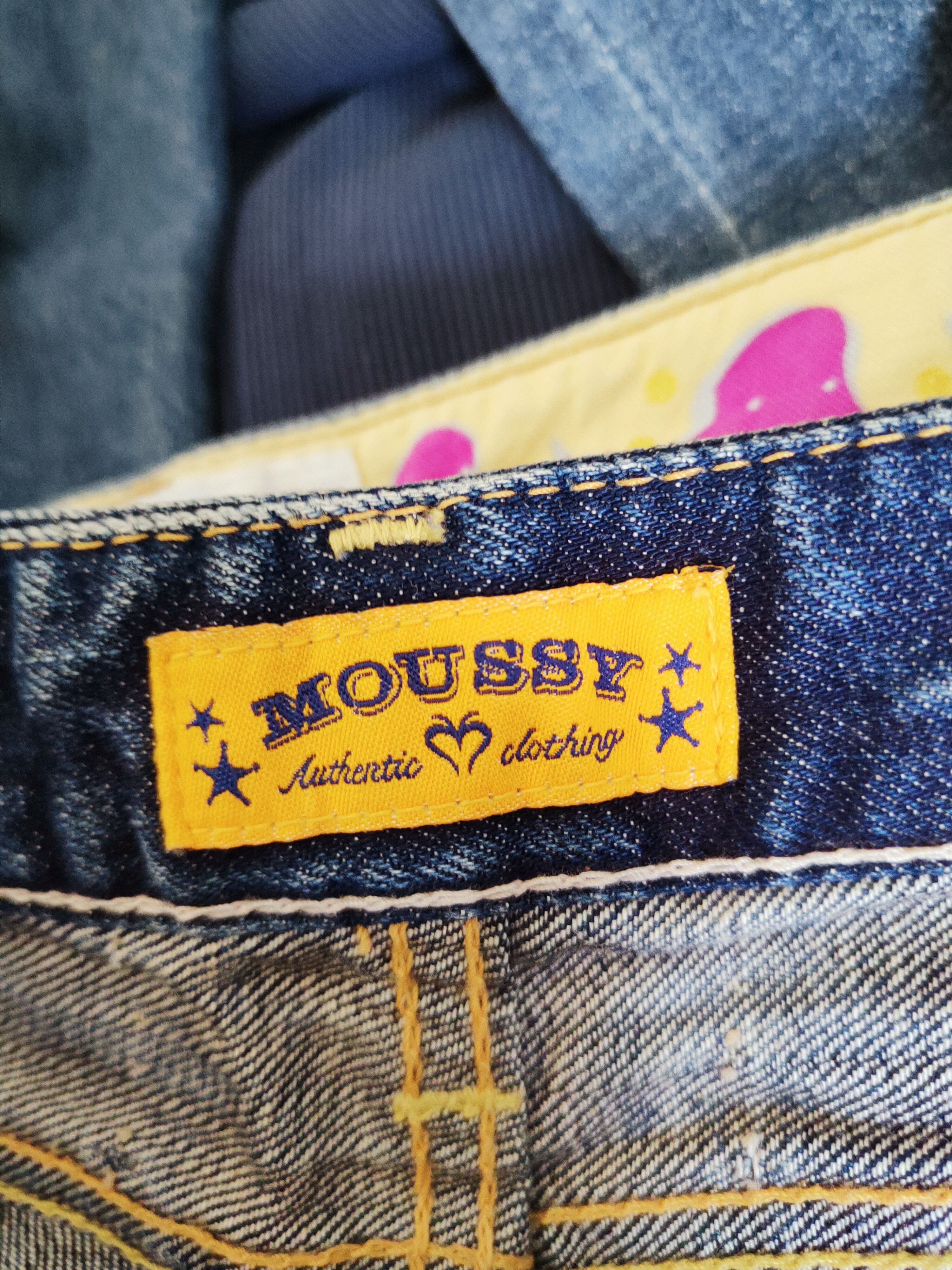 Japanese Brand Moussy Dark Blue Distressed Ripped bootcut denim Jeans #W380 Size 29" - 15 Thumbnail