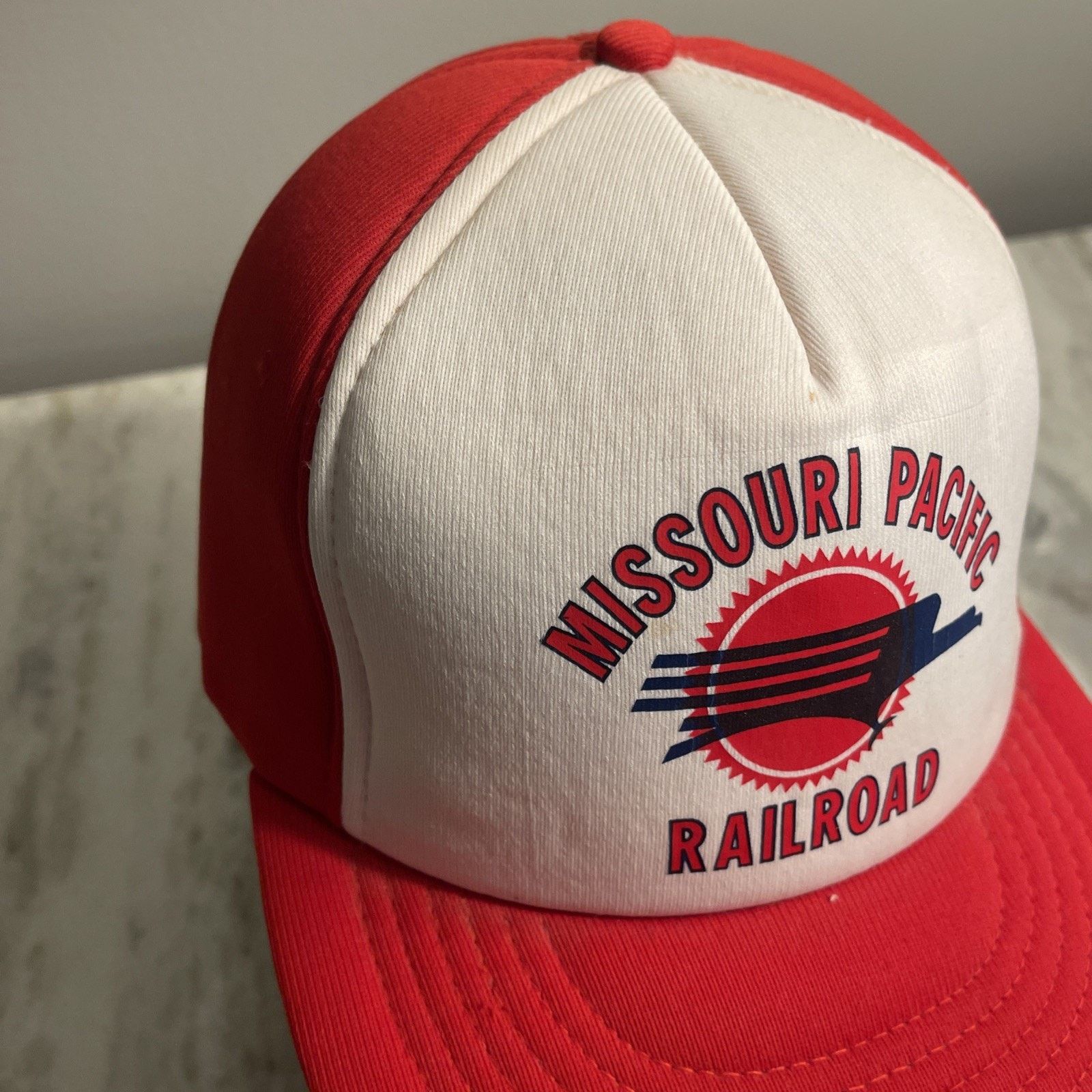 Vintage Missouri Pacific Railroad One Size SnapBack Foam Train Hat Size ONE SIZE - 5 Thumbnail
