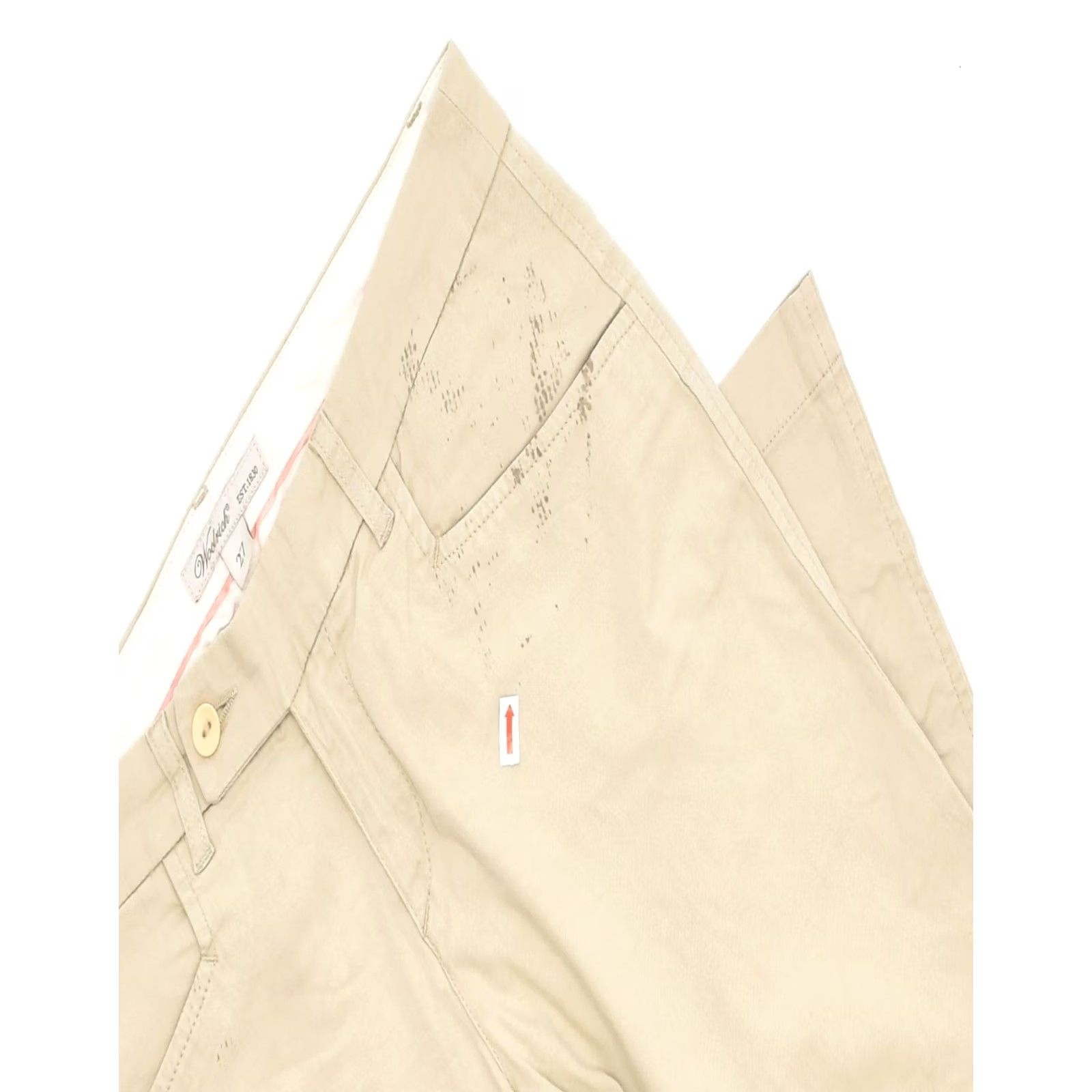 Vintage WOOLRICH Womens Capri Trousers Beige Cotton Size 30 L22 Size 30" / US 8 / IT 44 - 3 Thumbnail