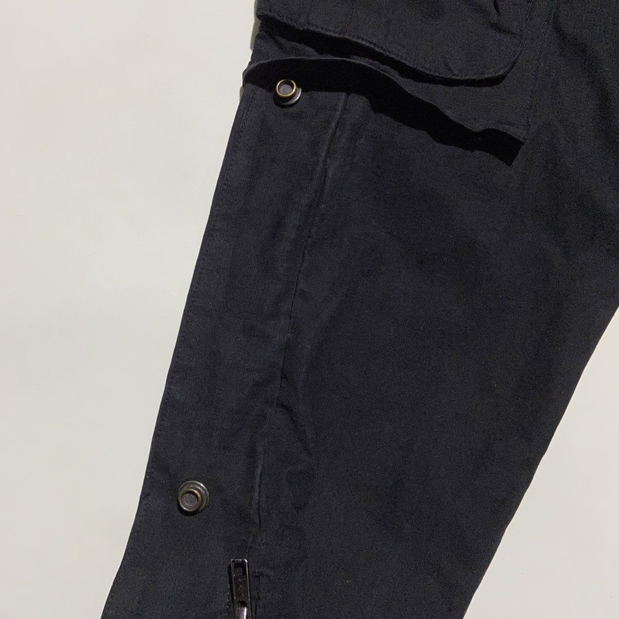 Greg Lauren SS17 Greg Lauren - Black Fleece/Tent Slim Cargo Lounge Pants Size US 36 / EU 52 - 11 Thumbnail