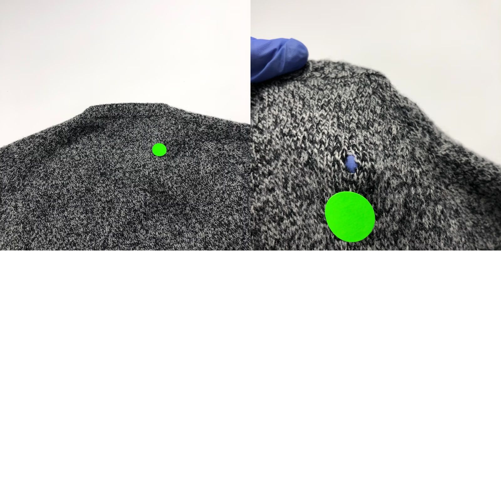 J.Crew J.Crew Men's L Pullover Sweater Long Sleeve Marled Black Gray 100% Lambswool HOLE Size US L / EU 52-54 / 3 - 9 Thumbnail