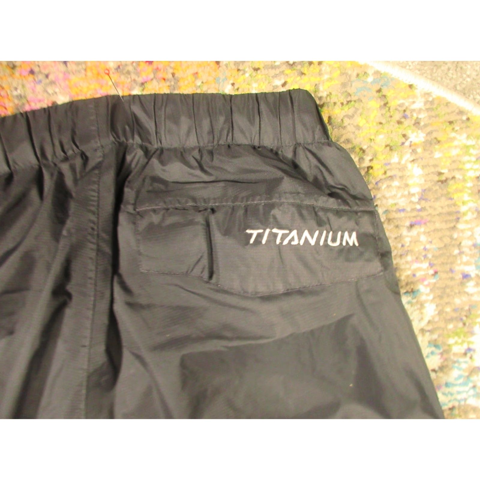 Rains Columbia Rain Pants Mens S Black Waterproof Lightweight Omni-Tech Elastic Waist Straight Leg Casual Travel 32 Inseam Mens Size US 29 - 6 Thumbnail