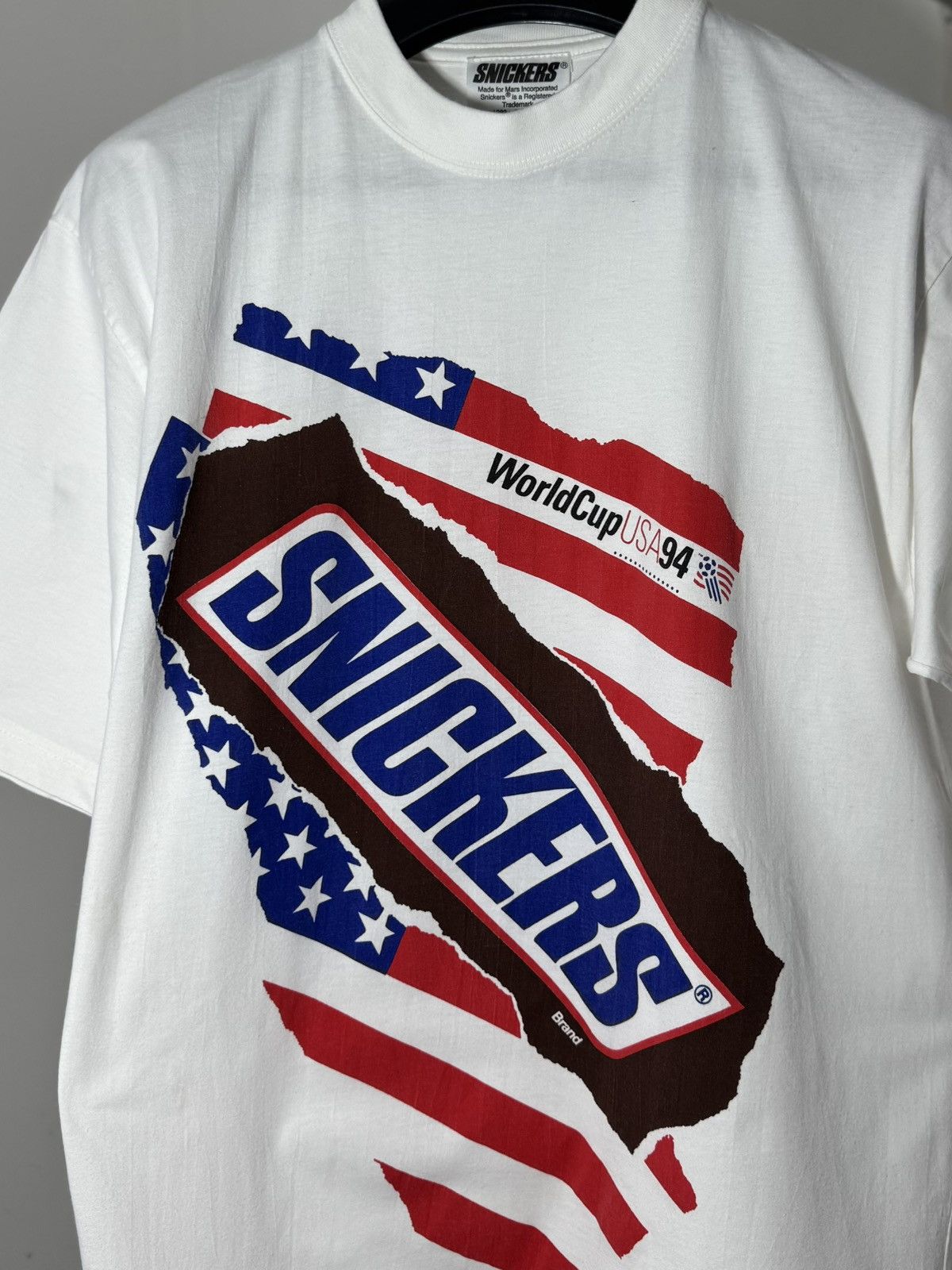 Band Tees World Cup Fifa 1994 USA Vintage Snickers Sport Tee Size M Size US M / EU 48-50 / 2 - 4 Thumbnail