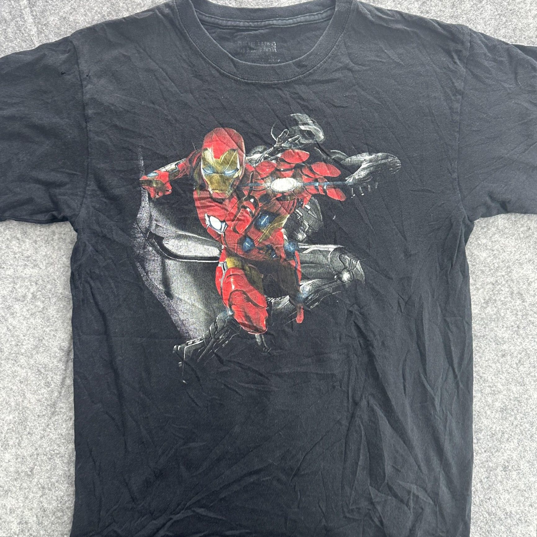 Vintage Marvel Iron Man T-Shirt Mens Large Black Avengers Superhero Movie Graphic Tee Size US L / EU 52-54 / 3 - 2 Thumbnail