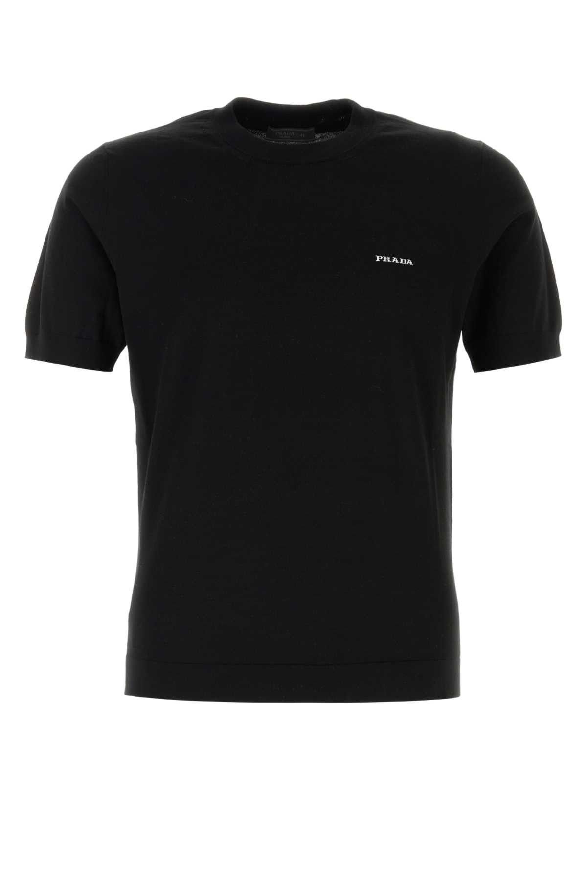 Prada Black Cotton Sweater Size US XXL / EU 58 / 5 - 1 Thumbnail