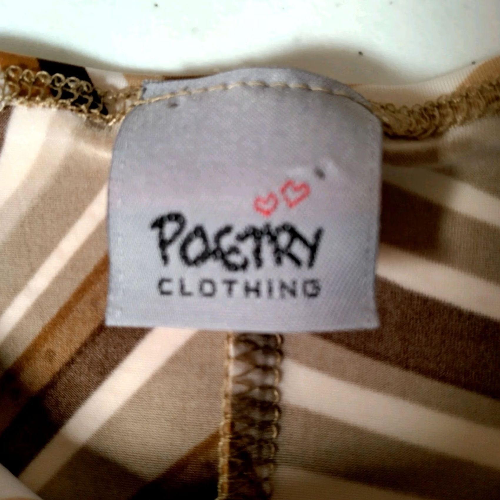 Vintage VINTAGE Poetry Clothing Geometric Sleeveless Top Cowl Neck Stretch Brown S Small Womens Juniors Y2K 90s Fall Spring Summer USA Made Size S / US 4 / IT 40 - 3 Thumbnail