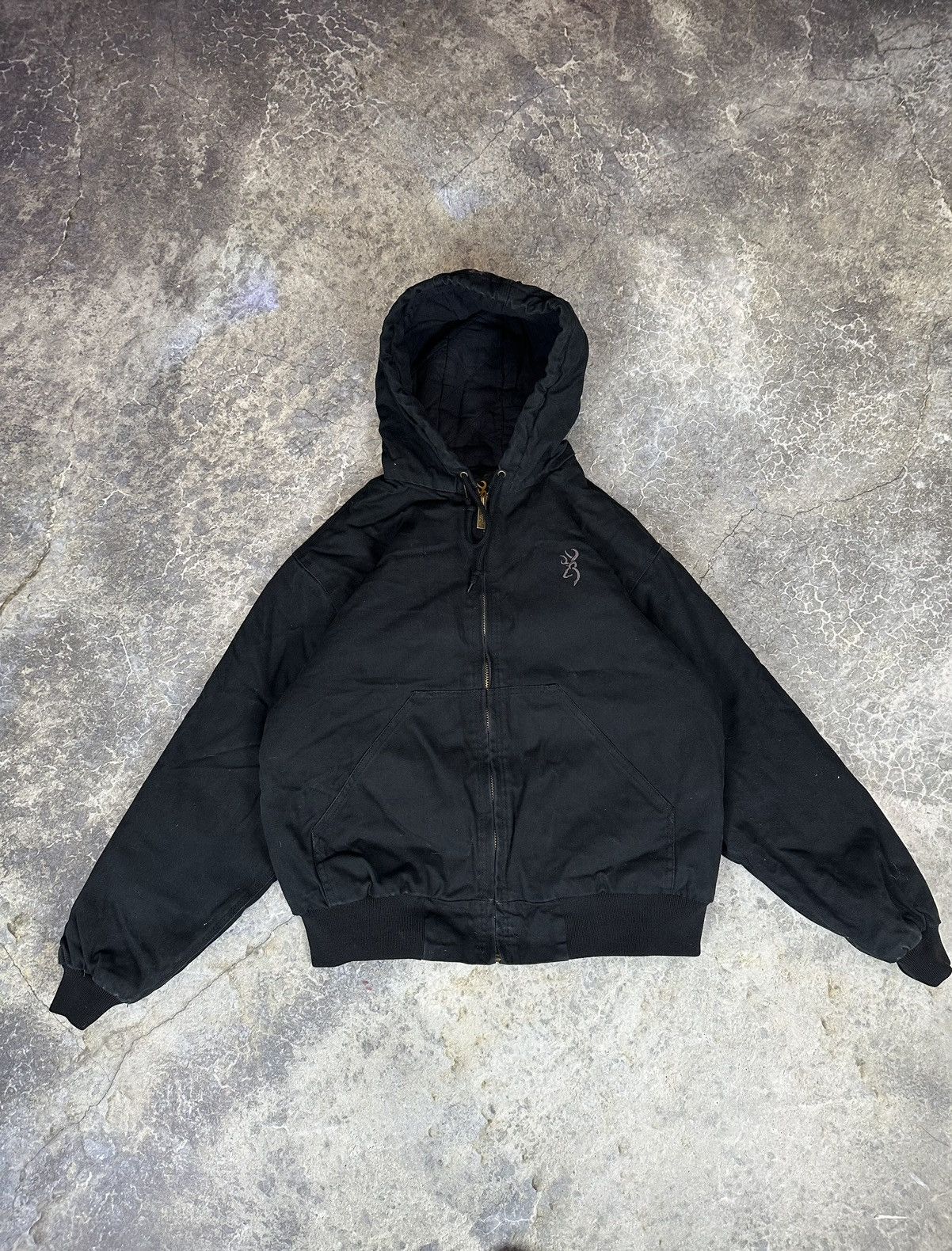 image of Vintage Cat Work Wear Jacket in Black, Men's (Size Medium)