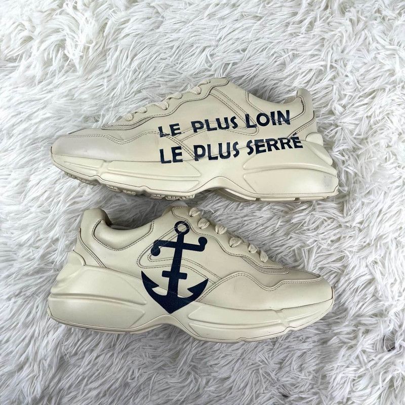 Gucci Gucci Rhyton Fashion Thick-soled Dad Sneakers - Size US 8.5 / EU 41-42 - 6 Thumbnail
