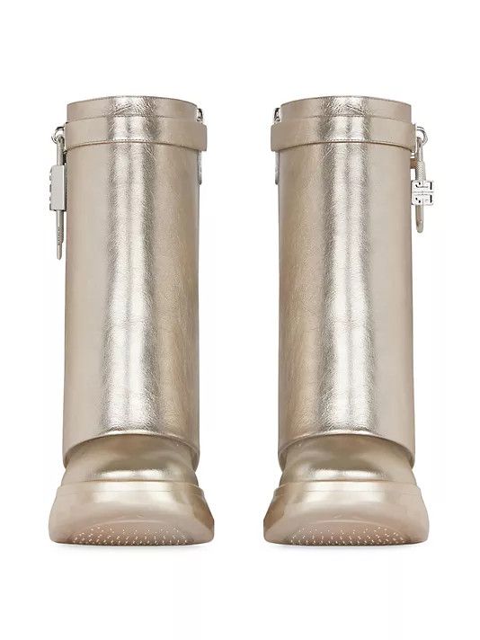 o1w1db10325 Shark Lock Biker Boots in Dusty Gold