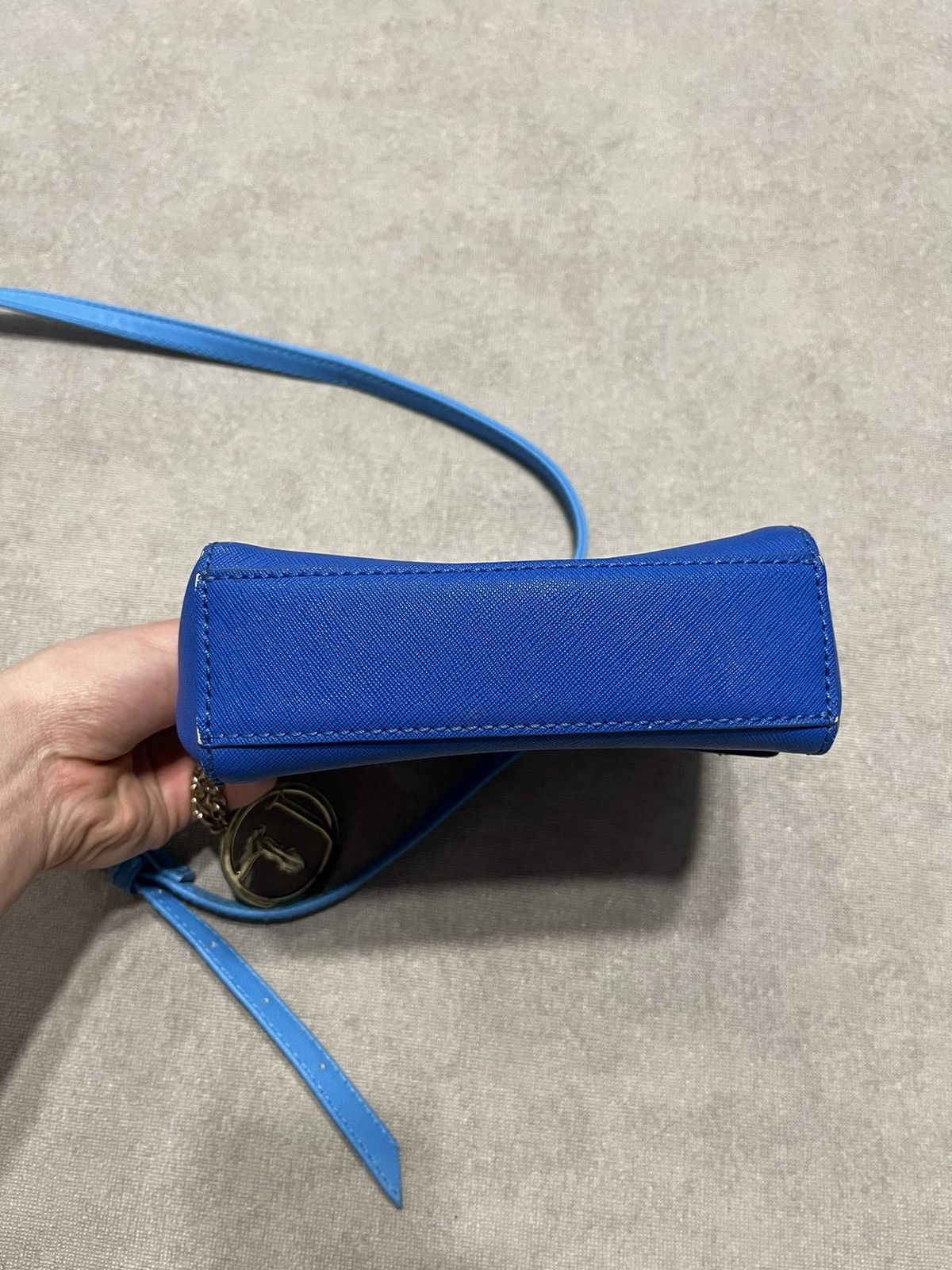 Trussardi Trussardi Jeans Womens Shoulder Bag Blue Logo Small Handle Size ONE SIZE - 11 Thumbnail