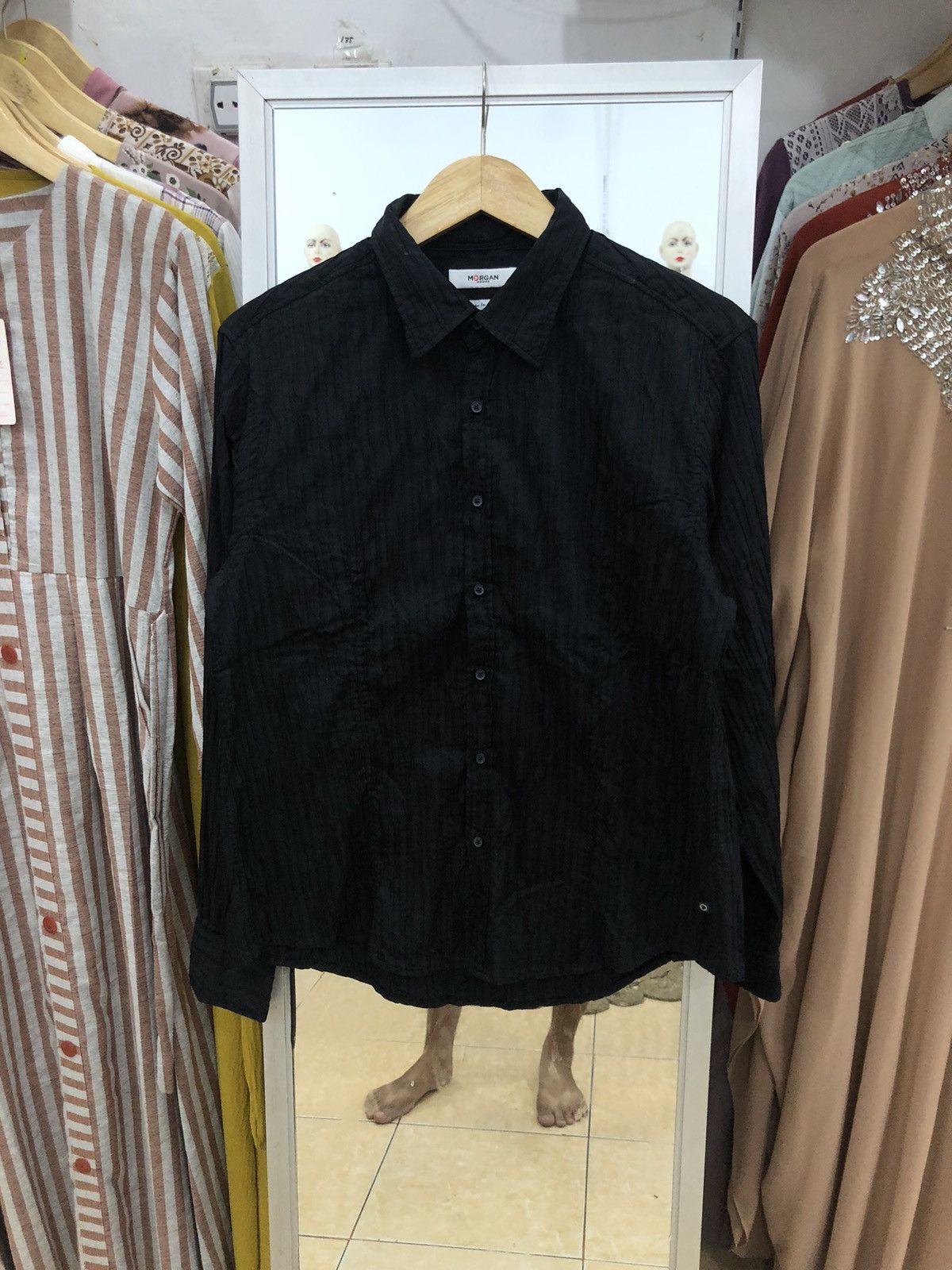 Japanese Brand × Morgan Homme Morgan Homme Pleated Shirt Size US M / EU 48-50 / 2 - 1 Thumbnail