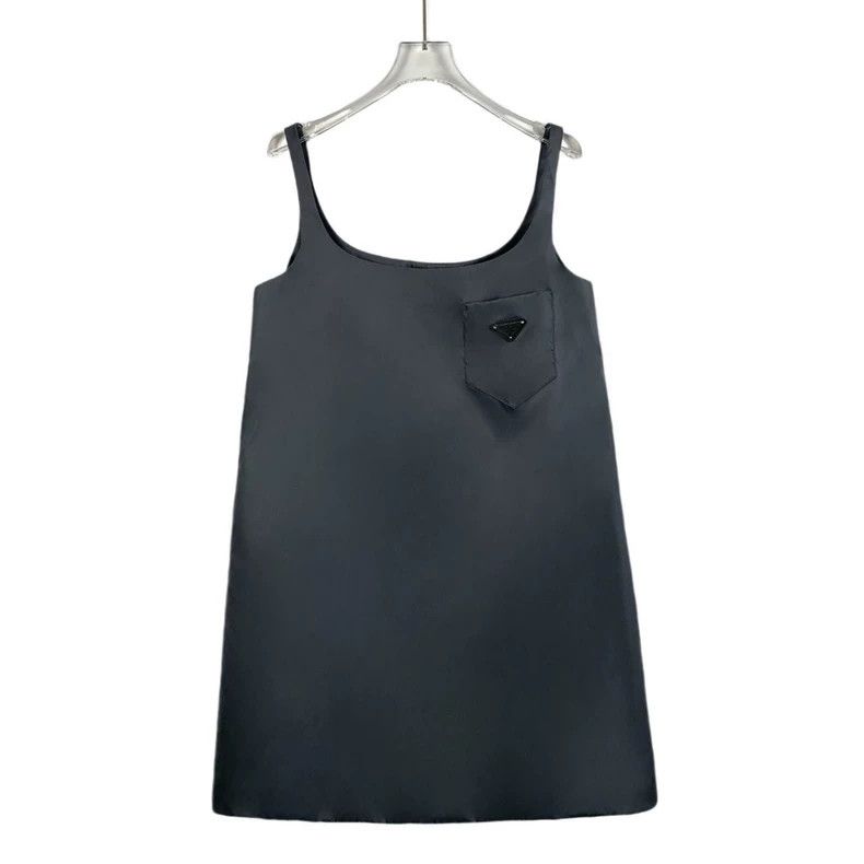 Prada PradaBlack triangle label sleeveless suspender dress 2503-N Size M / US 6-8 / IT 42-44 - 1 Thumbnail