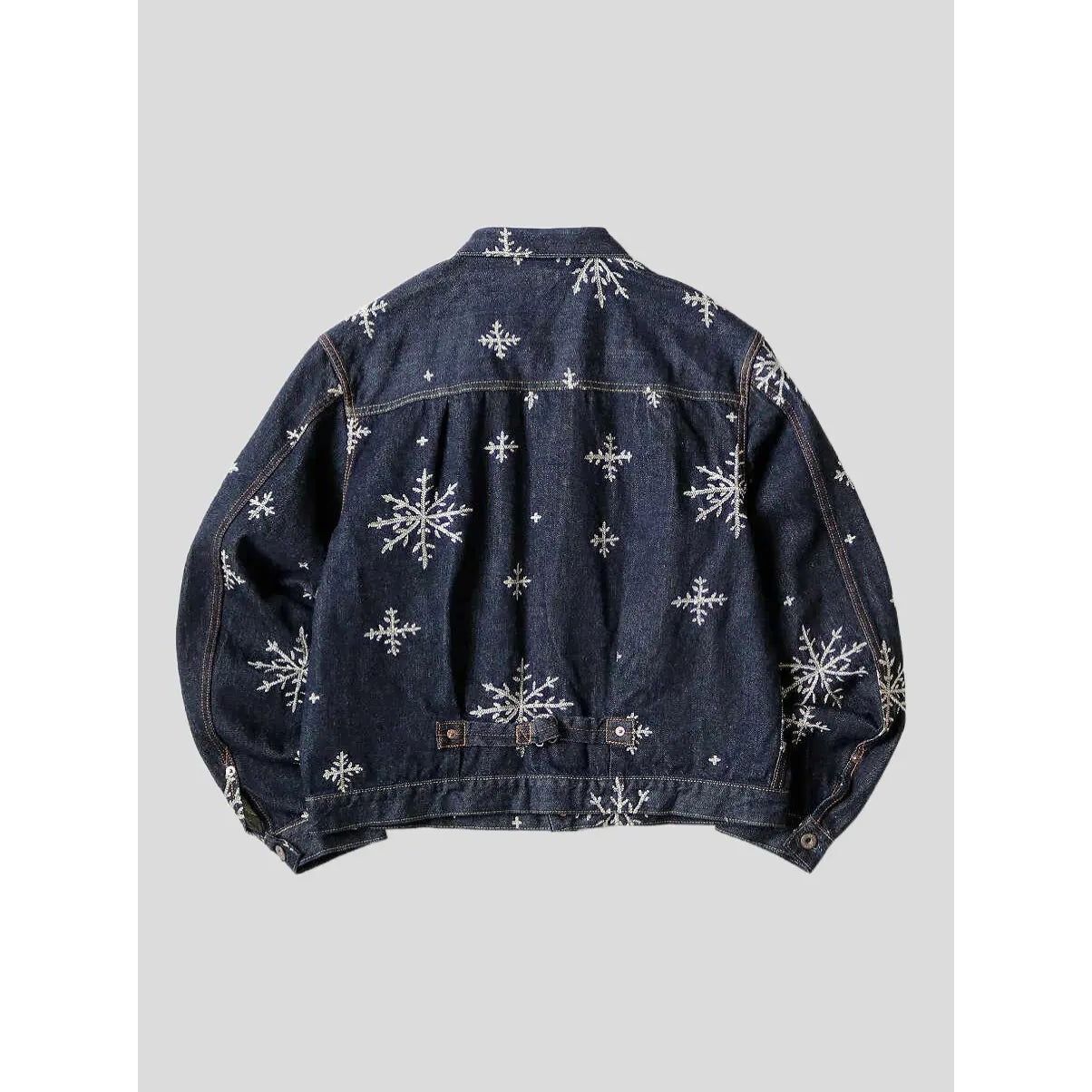 Kapital Kapital 14oz denim snow pattern embroidery 1ST JKT Jacket Size US XXL / EU 58 / 5 - 3 Thumbnail