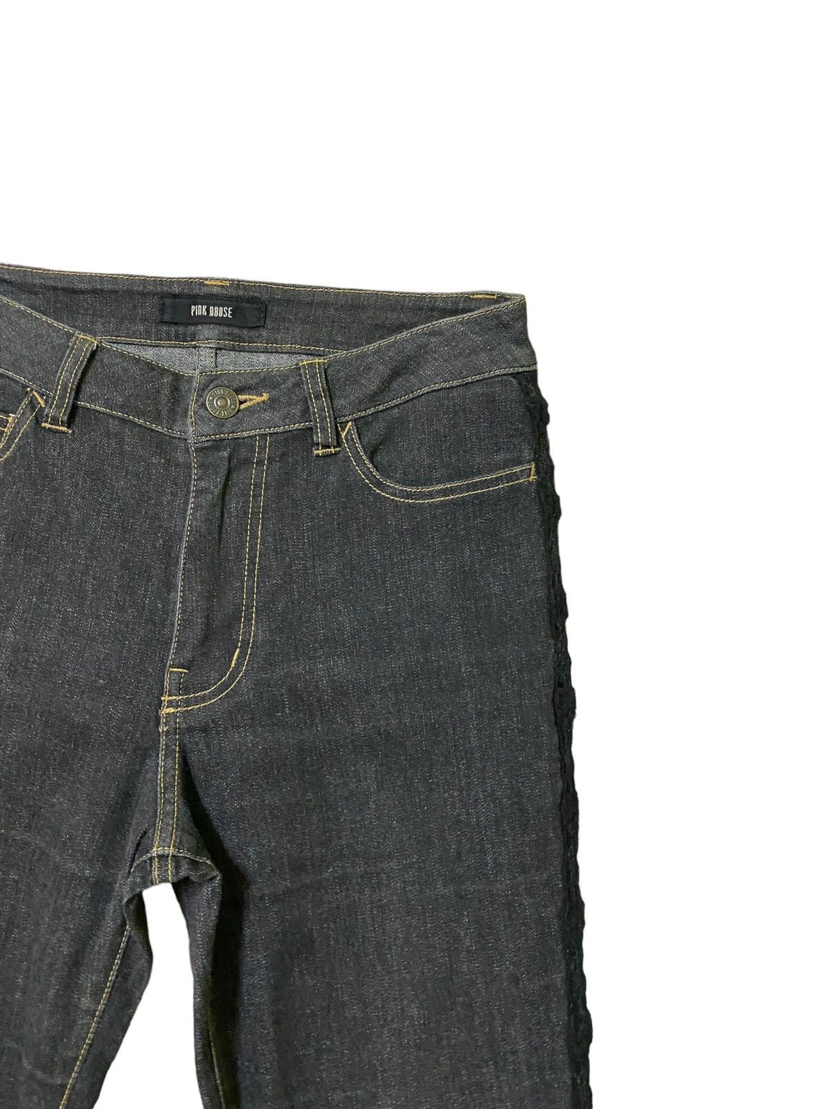 Hysteric Glamour × If Six Was Nine × Japanese Brand Flared Pink House Lace button Leg Design Denim Pant Size US 26 / EU 42 - 5 Thumbnail