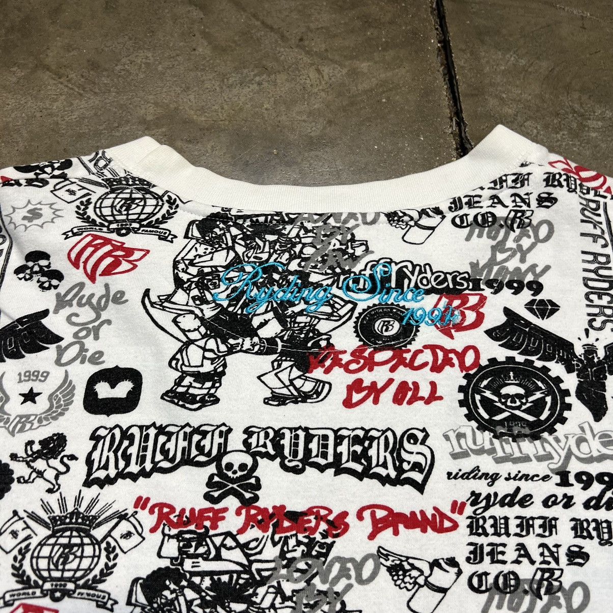 Rap Tees × Ruff Ryders × Vintage Vintage Ruff Ryders DMX Graphic Tee Y2K Skater Cyber AOP Size US XL / EU 56 / 4 - 8 Thumbnail