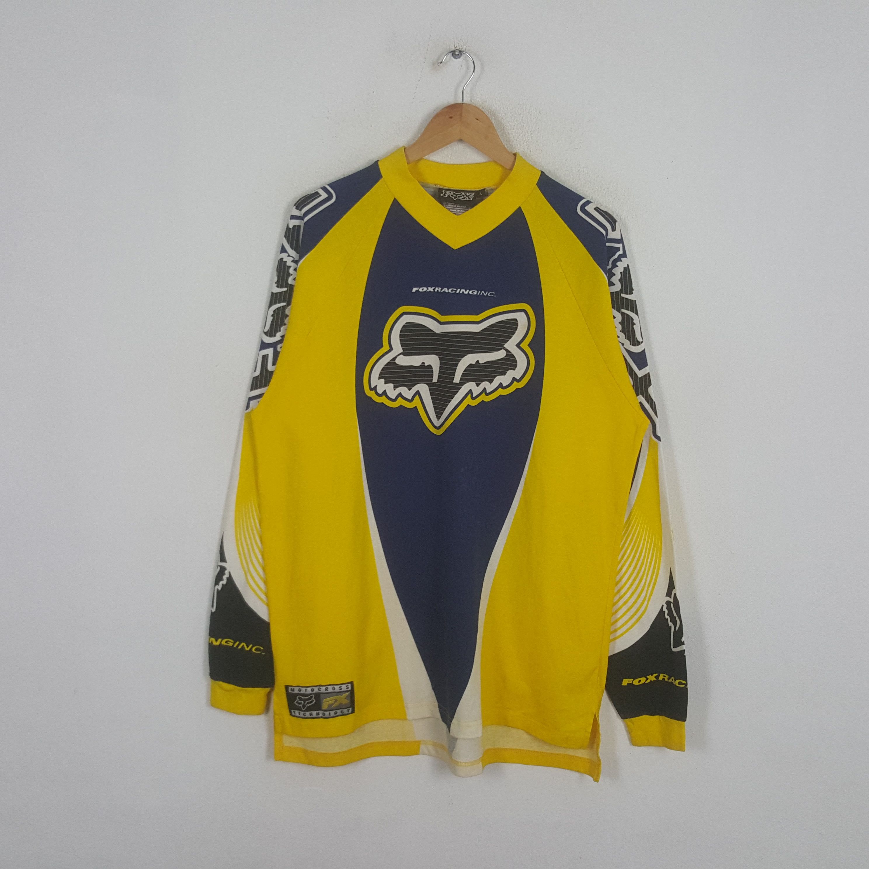 Fox Racing × Vintage Vintage Fox Racing Extreme Motorcross Long Sleeve Tshirt Size US XL / EU 56 / 4 - 1 Thumbnail