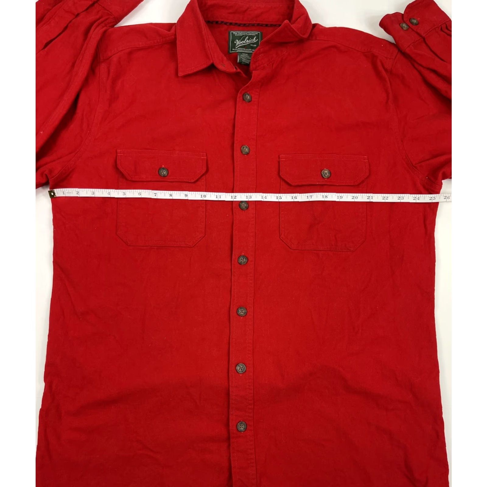 Vintage VINTAGE Woolrich Sportsman Button-Up Shirt Chamois Flannel Mens L Red Cotton Cotton Flannel All Seasons Pockets 90s USA Shirt Mens Size US L / EU 52-54 / 3 - 4 Thumbnail