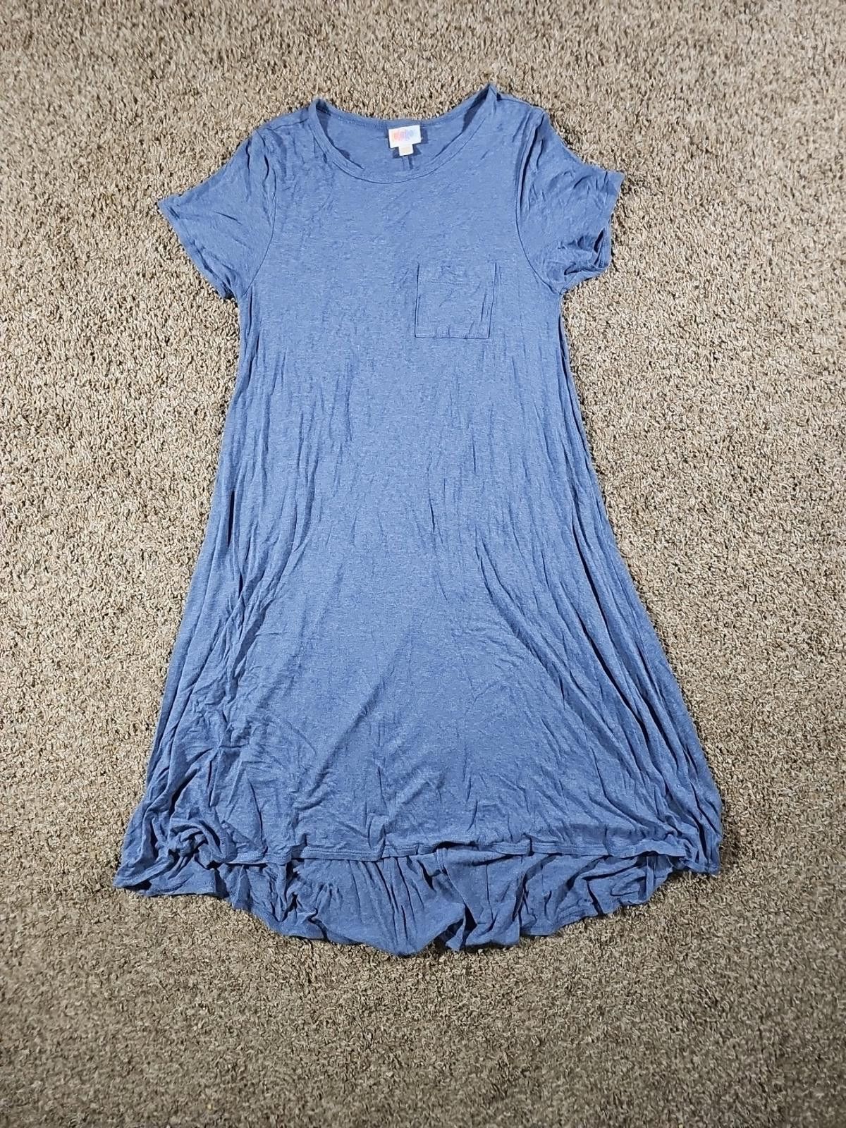 Designer Lularoe Dress Blue XXS front Pocket Size XXS / US 00 / IT 34 - 1 Thumbnail