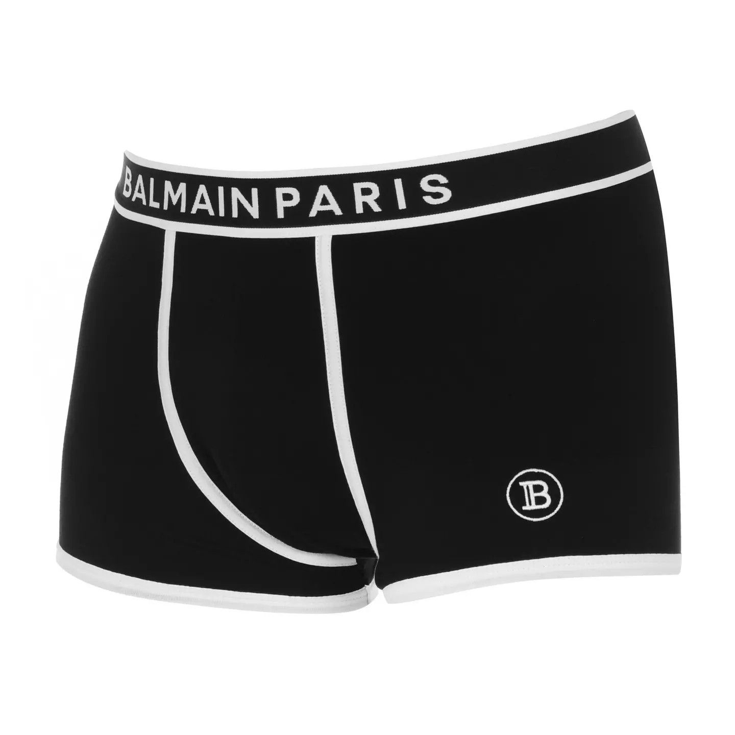 Balmain o1g2r1mq0426 Size: S / Paris Logo Boxers in Black/White Size ONE SIZE - 3 Thumbnail
