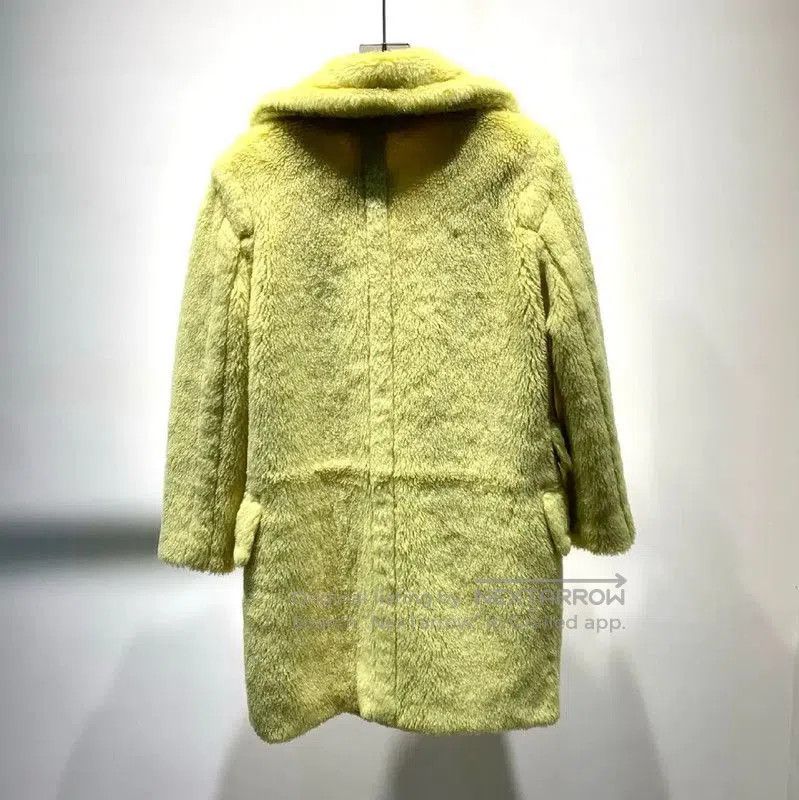 Max Mara MaxMara Cozy Yellow Wool Coat for Women . Size XXS / US 00 / IT 34 - 7 Thumbnail